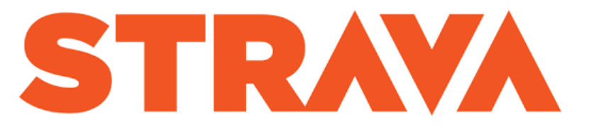 Strava logo in bold red letters on a white background
