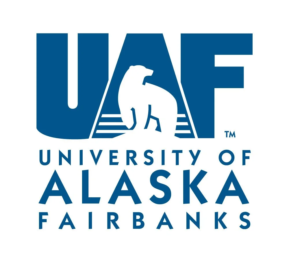 Logo for University of Alaska Fairbanks with a bear walking on a trail.