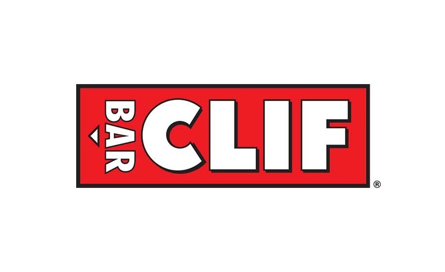 Clif Bar logo with red background and white text outlined in black