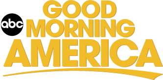 Logo of ABC's Good Morning America in gold and black text