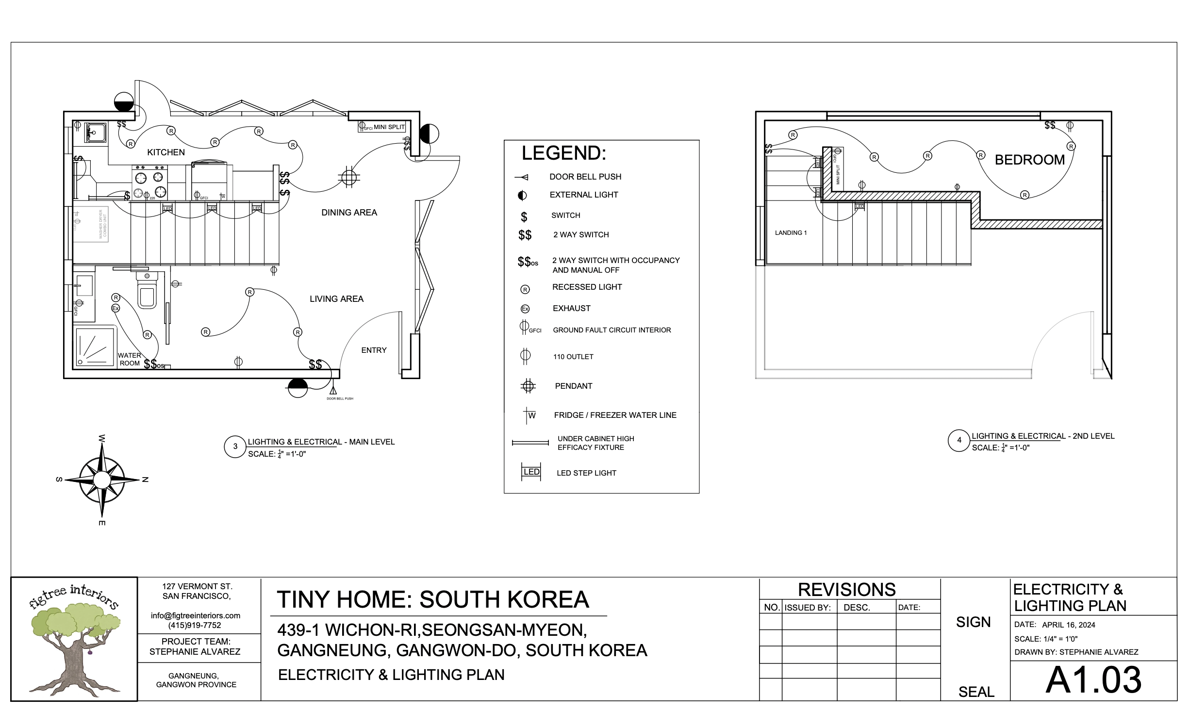autocad: electricity and lighting plan