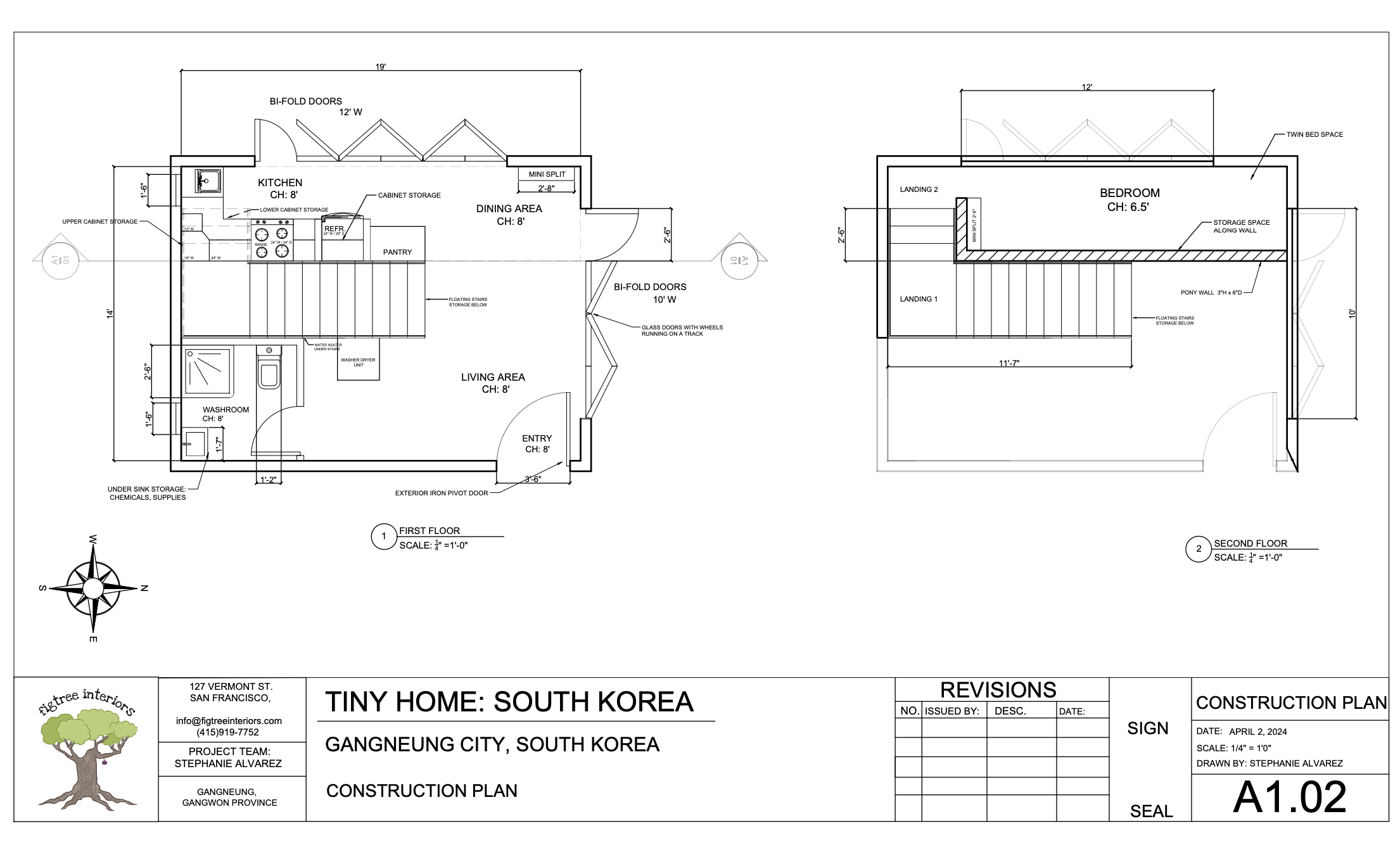 autocad: tiny home construction plan