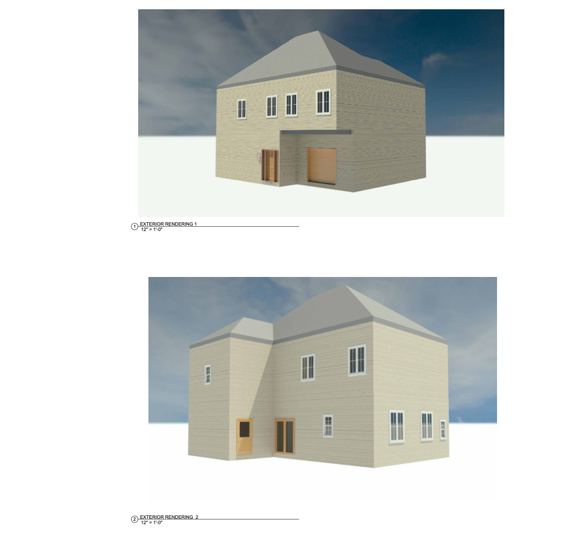 revit: exterior rendering
