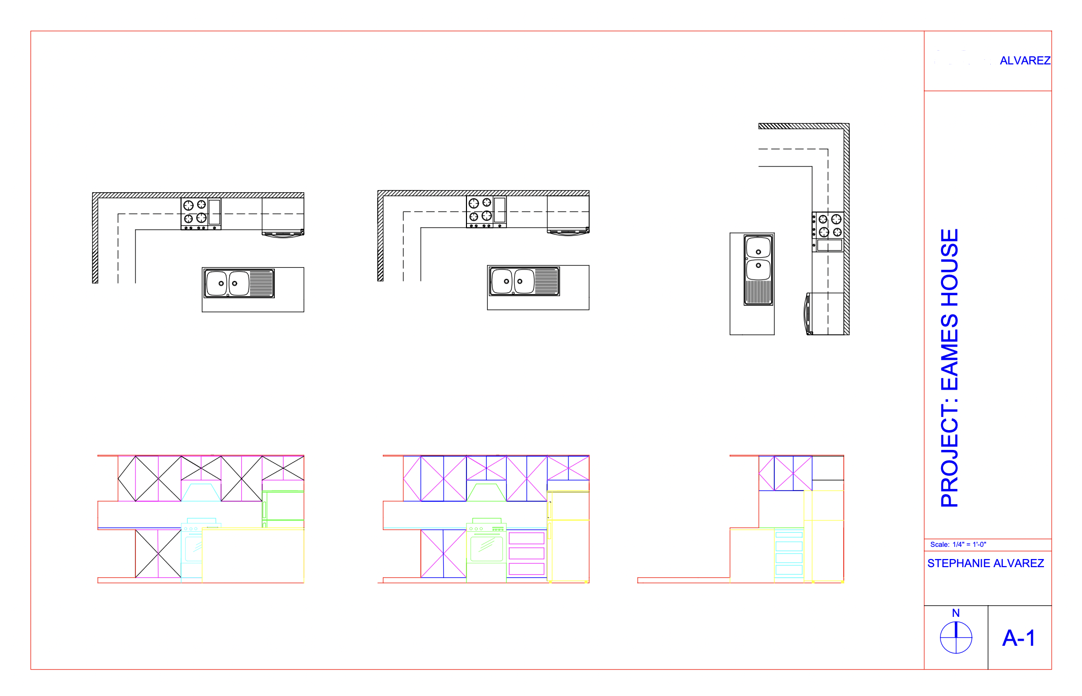 autocad: eames house freestyle: elevation practice