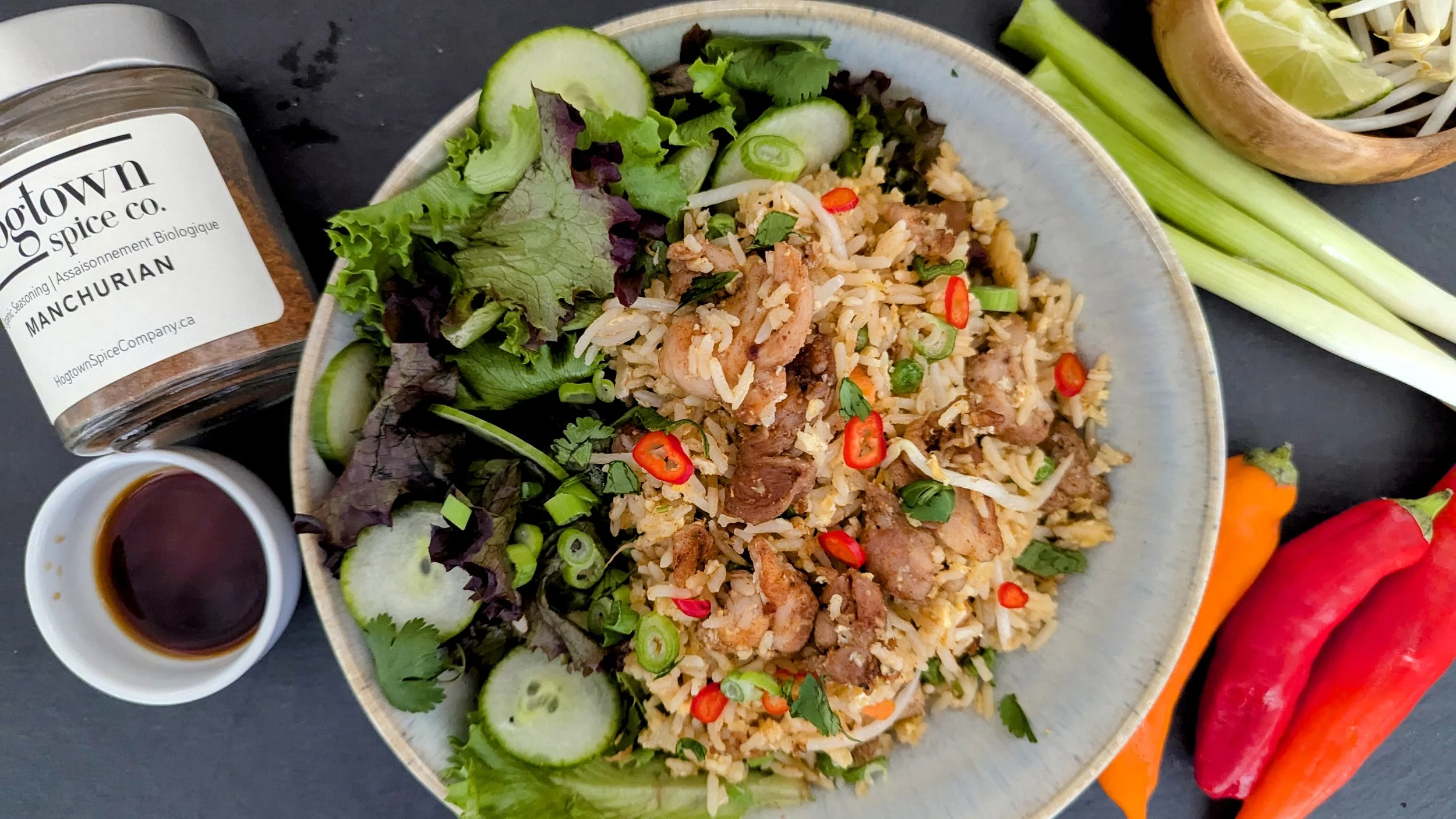 Chicken Manchurian Fried Rice