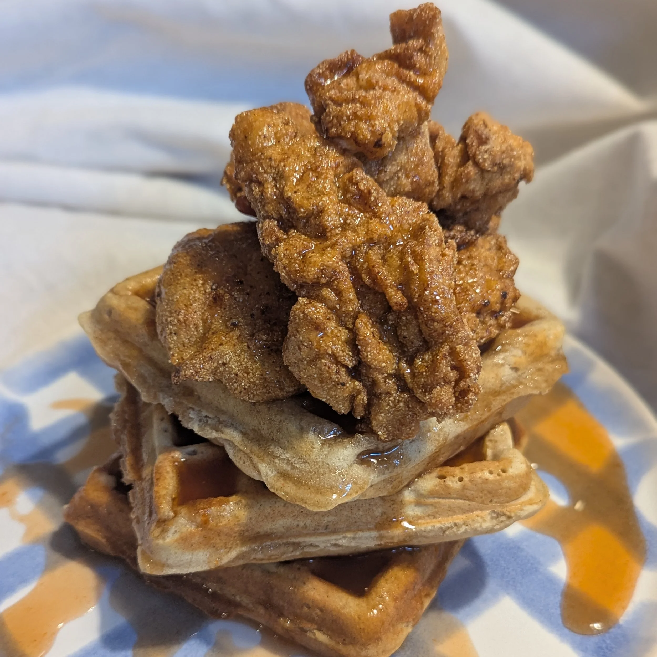 Chicken and Cheddar Waffles