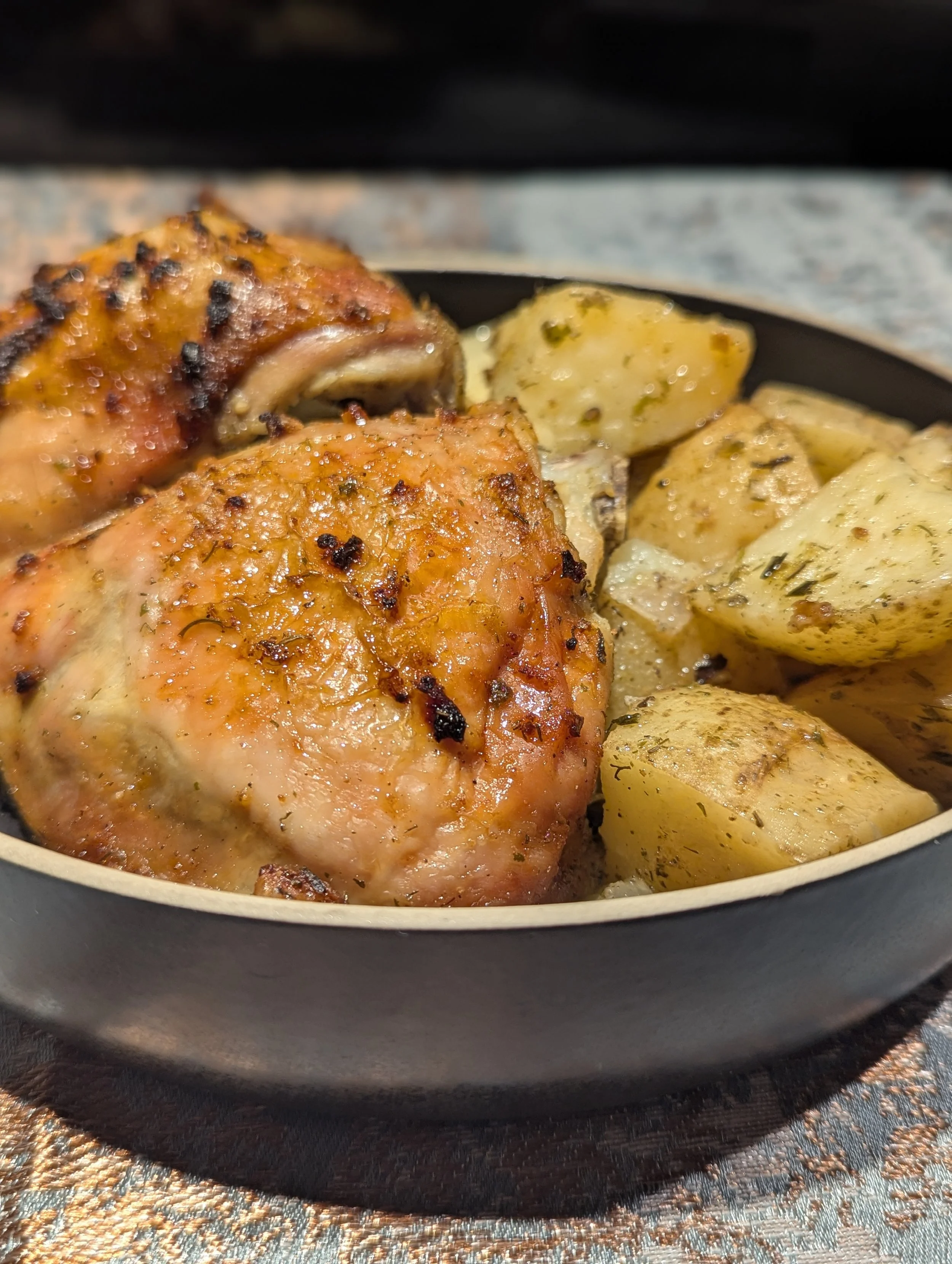 Garden Herb Roast Chicken and Potatoes 