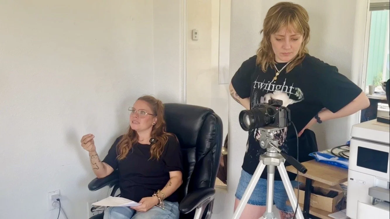 Branded Rebels team filming an interview with a client.