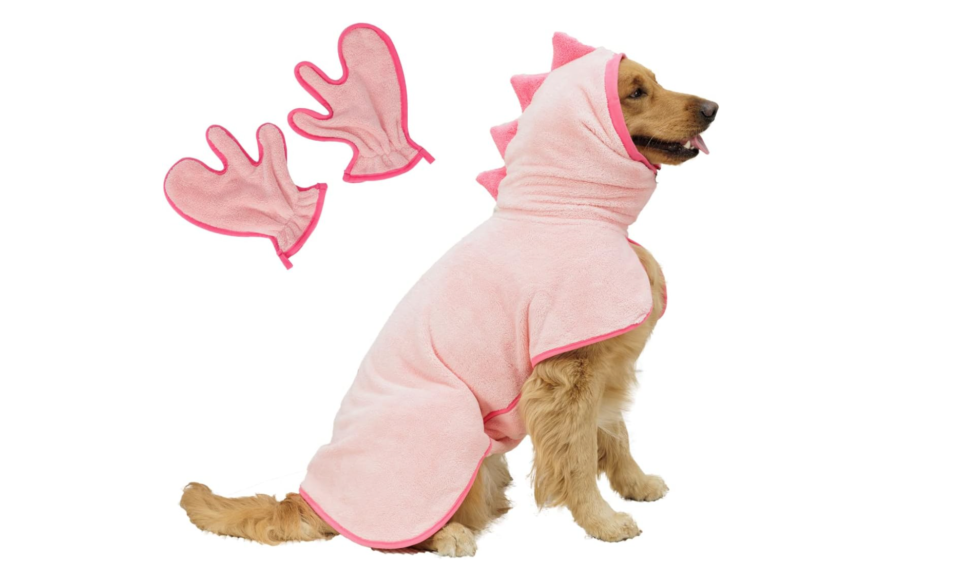 Pawyee Super Soft Fast-Drying Dog Towel Set | Large | Pink Dino