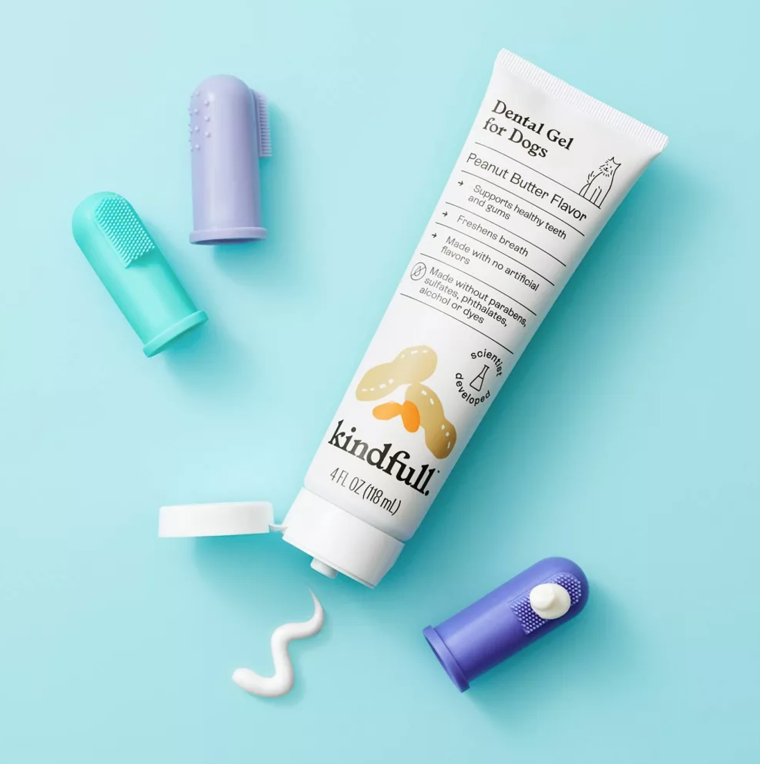 Dental Gel Toothpaste for Dogs - Peanut Butter - 4oz - Kindfull™