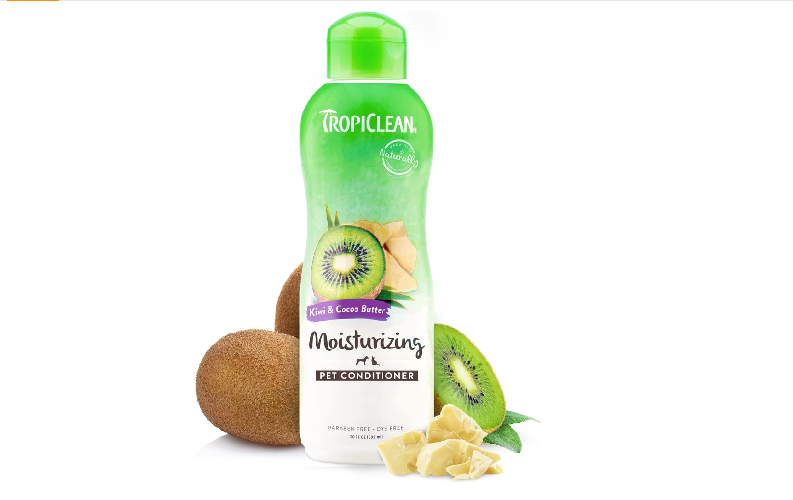 TropiClean Kiwi & Cocoa Butter Moisturizing Conditioner for Pets, 20 fl. oz. (Also available on Amazon!)