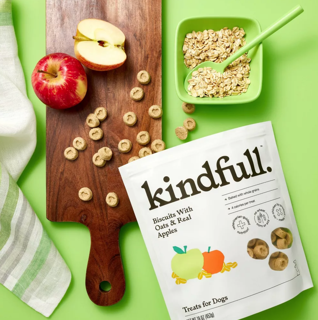 Biscuit with Oats and Real Apples Dog Treats - 16oz - Kindfull™