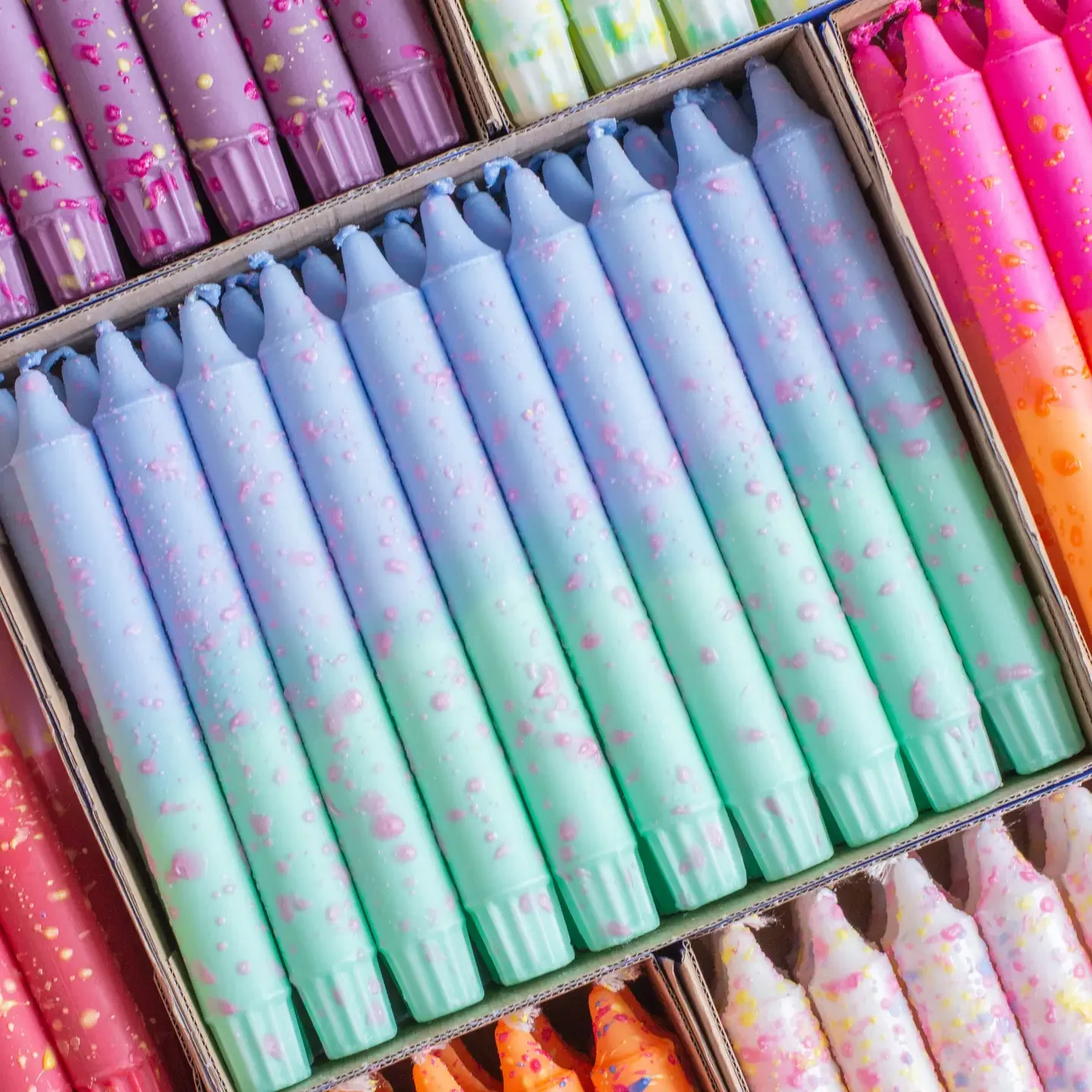 Mermaid Confetti Taper Candle