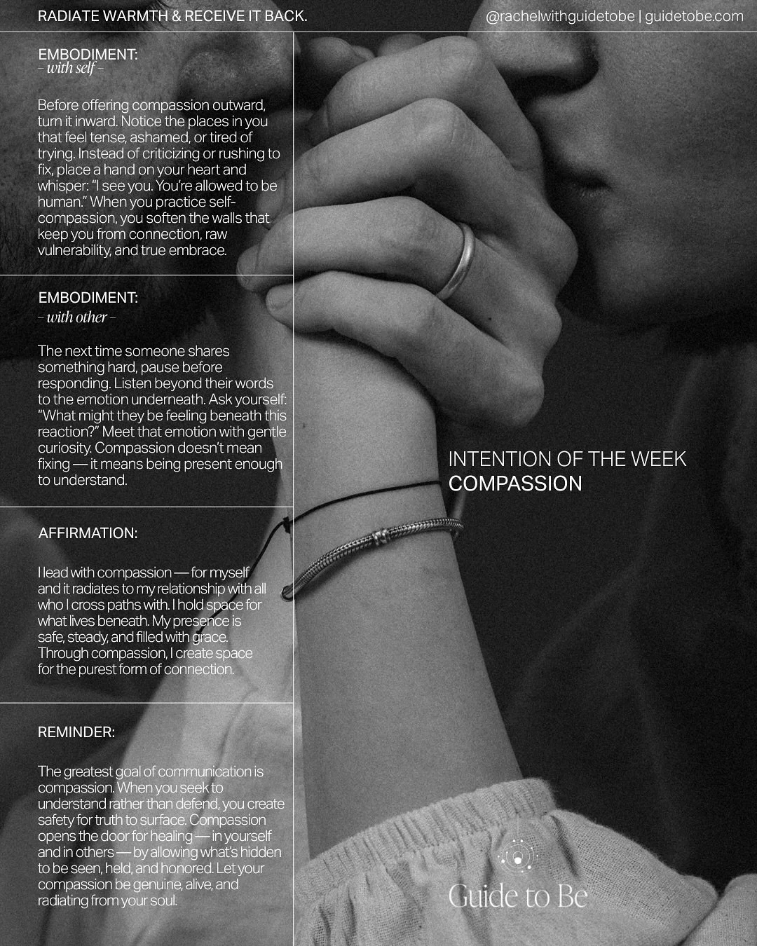 COMPASSION | the bridge between understanding and connection.

The greatest goal of communication? To lead with compassion &mdash; always.

Compassion means you&rsquo;re seeking to understand the core of someone &mdash; the emotions that live underne