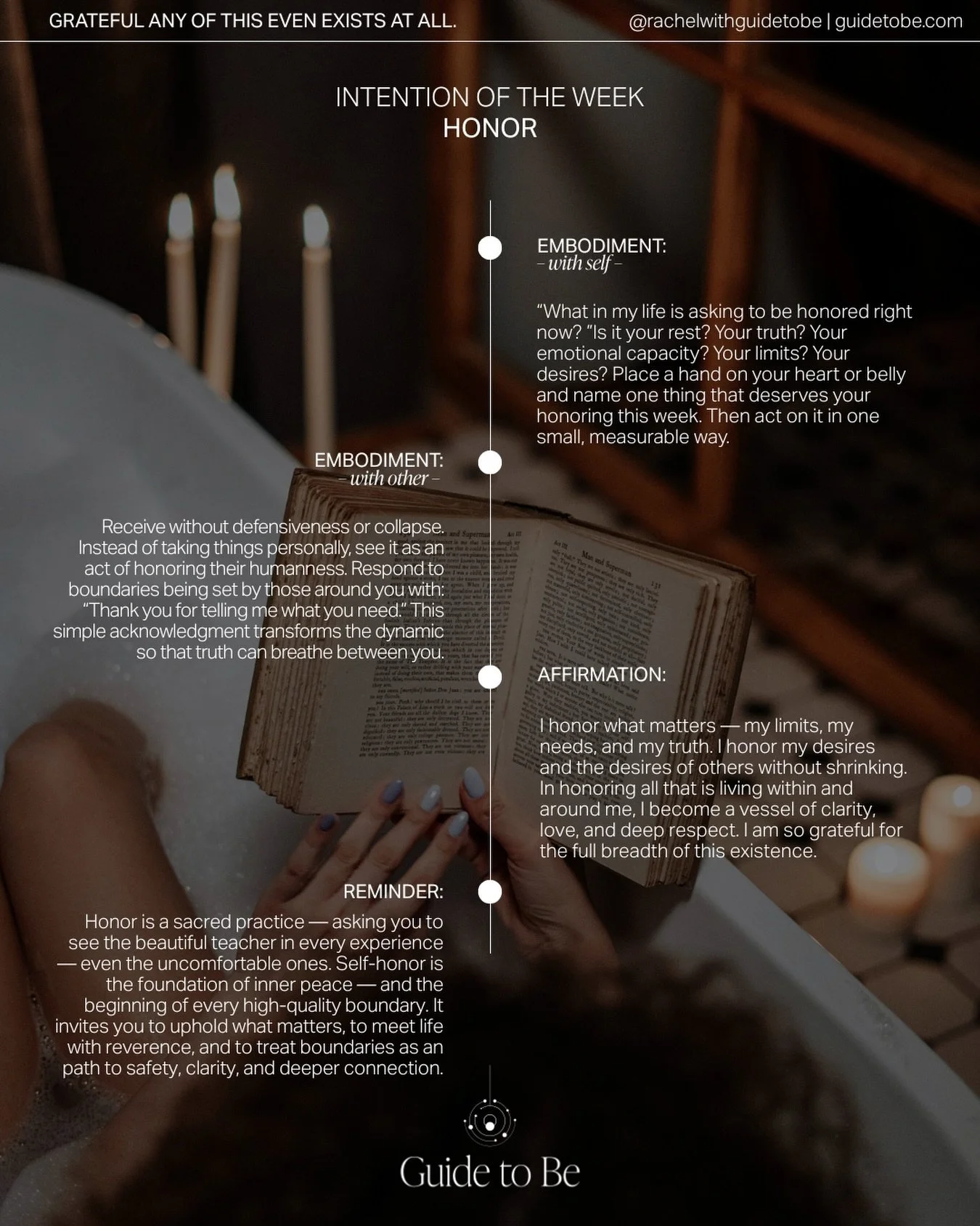 HONOR | the sacred practice of upholding what matters.

Honor is not passive &mdash; it is an active, embodied way of meeting yourself and others with clarity, reverence, and truth.

With the holiday season beginning, this is an important time to put