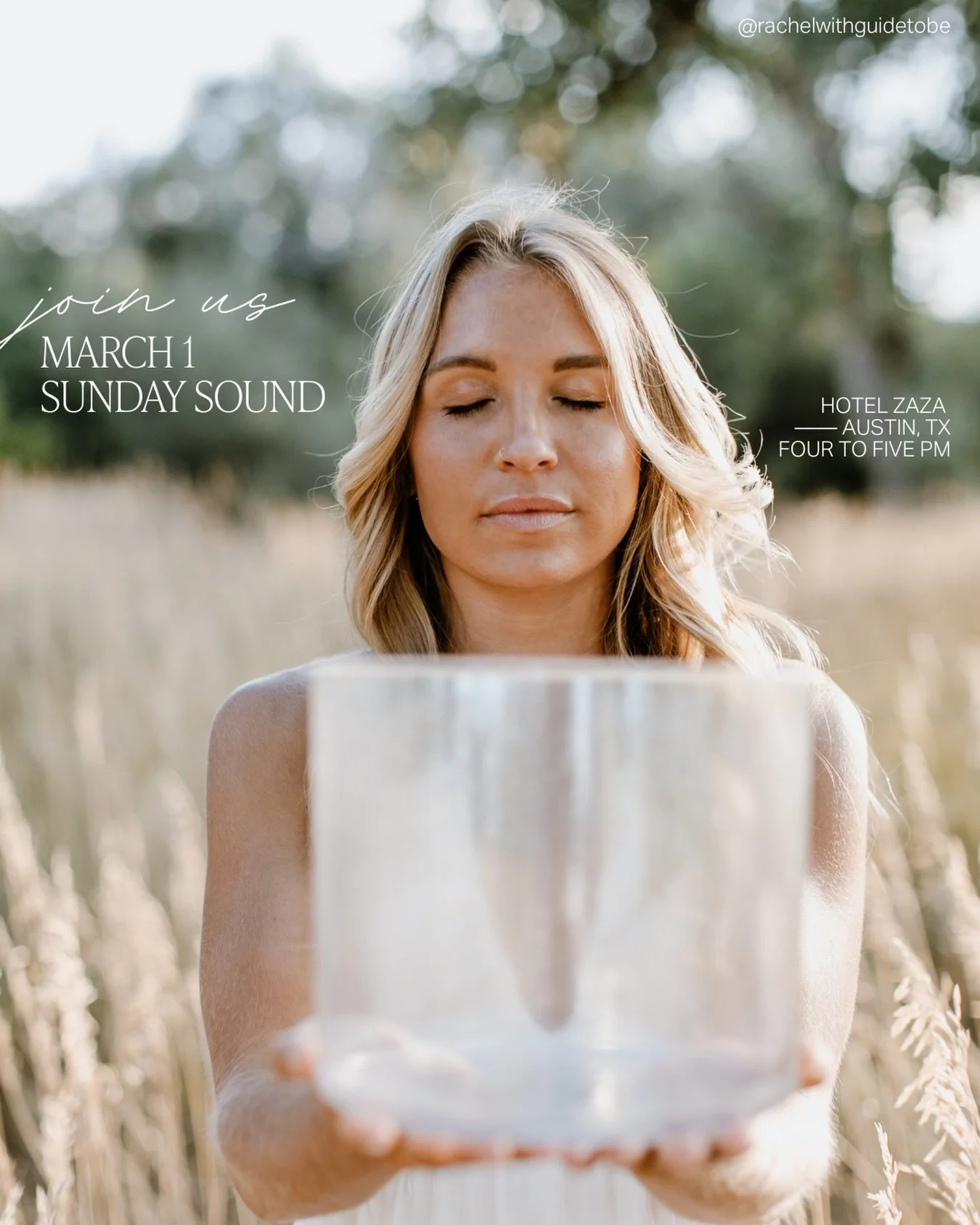 March 1 &bull; Sunday Sound at @hotelzazaaustin 💌

Join us on March 1st for an afternoon sound bath from 4-5pm followed by 15% off your meal at their rooftop restaurant, Group Therapy! 

There&rsquo;s no better date night, solo reset, or connection 