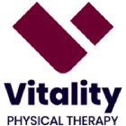 Vitality Physical Therapy logo with a purple checkmark symbol and the word 'Vitality' in purple