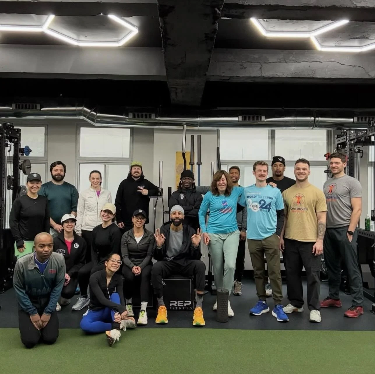Saturday morning done right.

The crew from Original Propaganda Athletic Club stopped by after their run for a post-run strength session built for runners&mdash;focusing on movement that will carry over to keep the miles feeling good.

Always great b