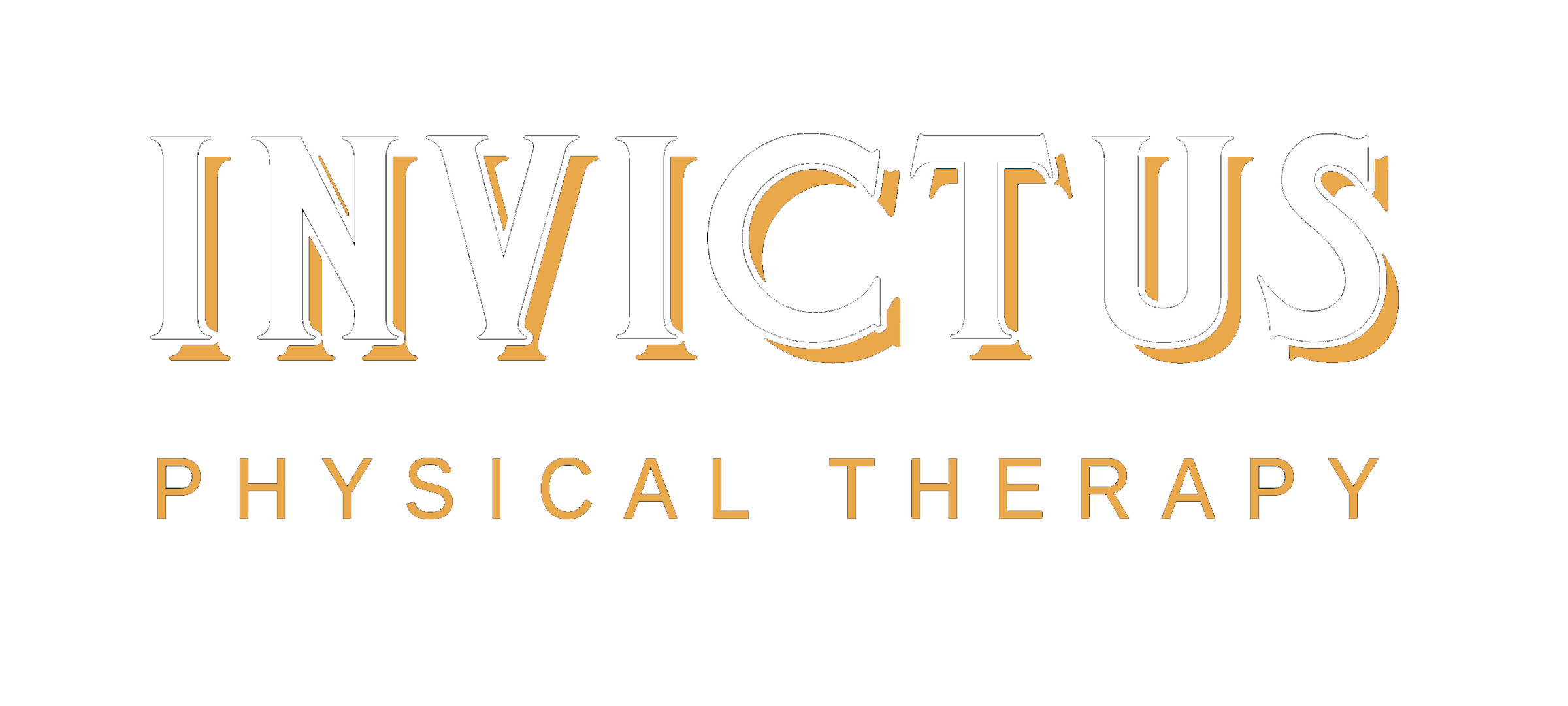 Logo for Invictus Physical Therapy with the text 'INVICTUS' in large stylized font and 'PHYSICAL THERAPY' underneath.