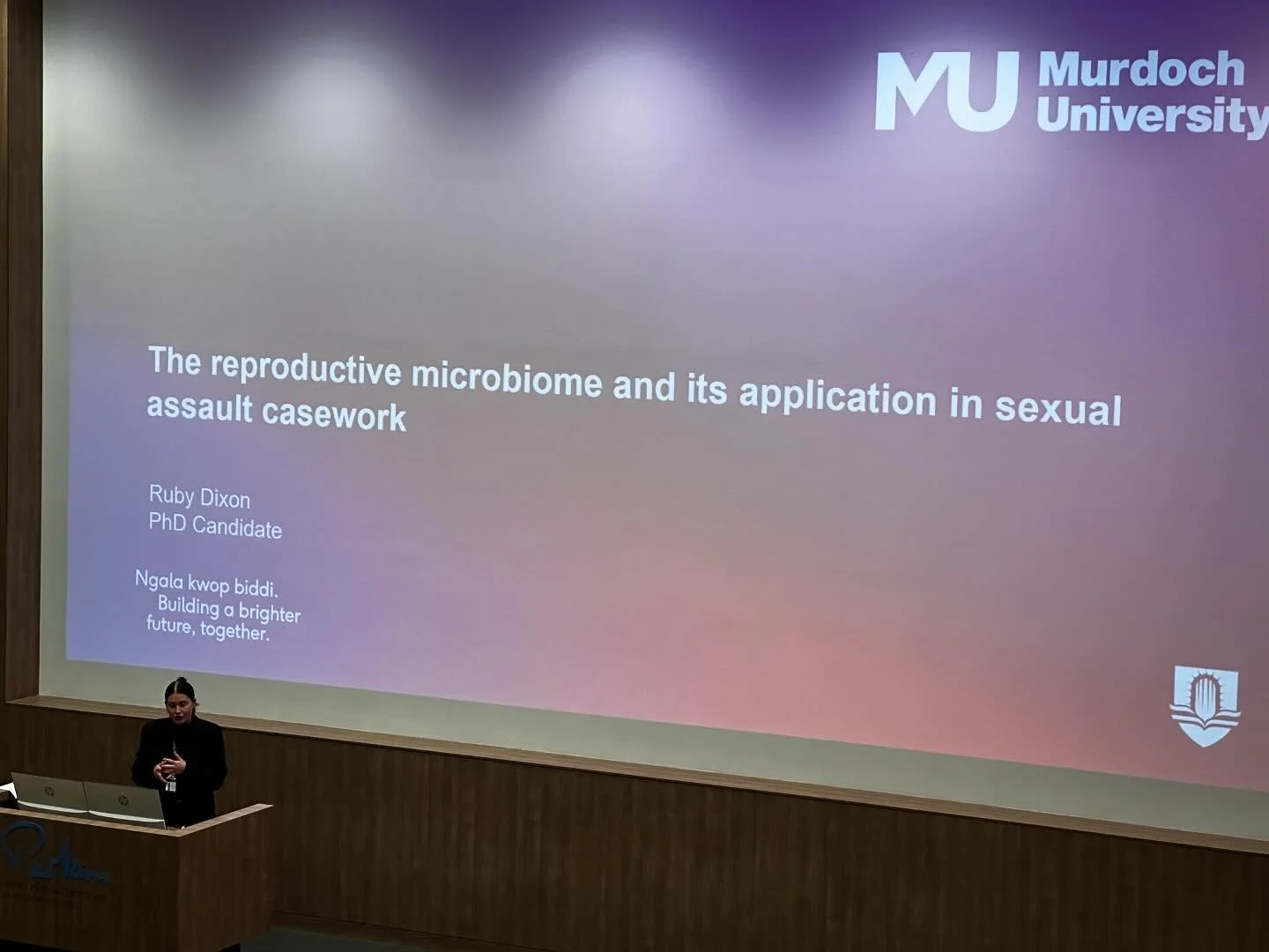 Congratulations @rubydixon_ on a great presentation at West Coast Microbiome yesterday #sexome #microbiome #forensics @murdochuniversity @siobhonegan @sforsam1