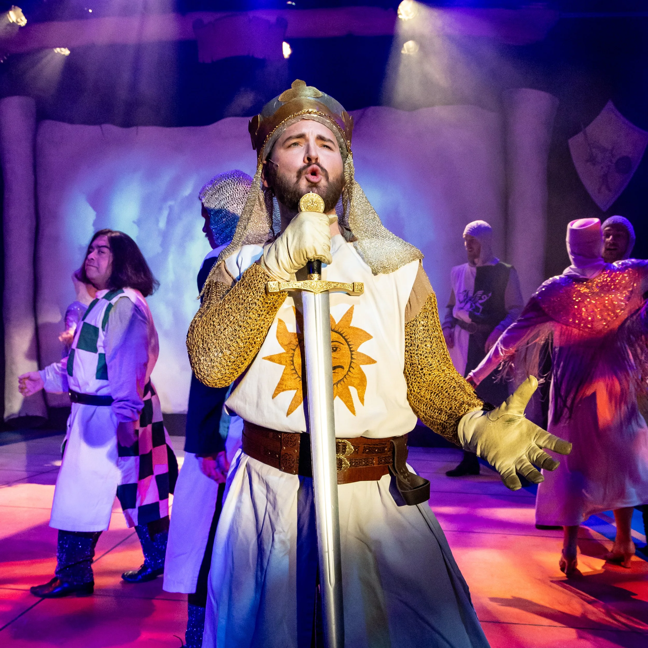 King Arthur, "Spamalot", Town Hall Arts Center, 2026, (RDGPhotography)