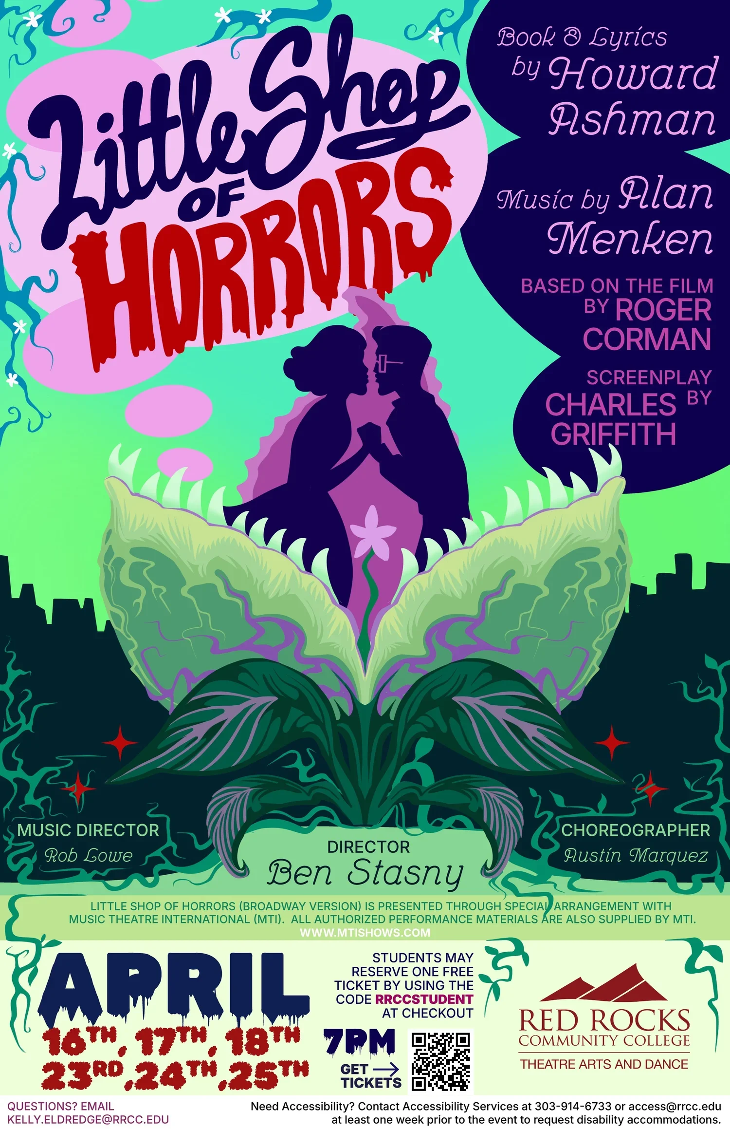 Spring 2026 · Directed Little Shop of Horrors at Red Rocks Community College