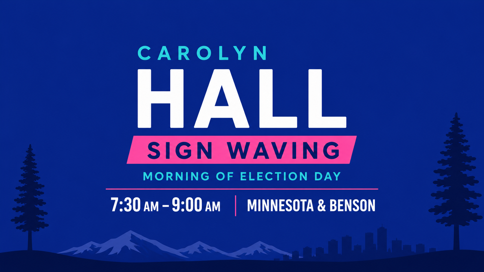 Election Day Morning Sign Waving