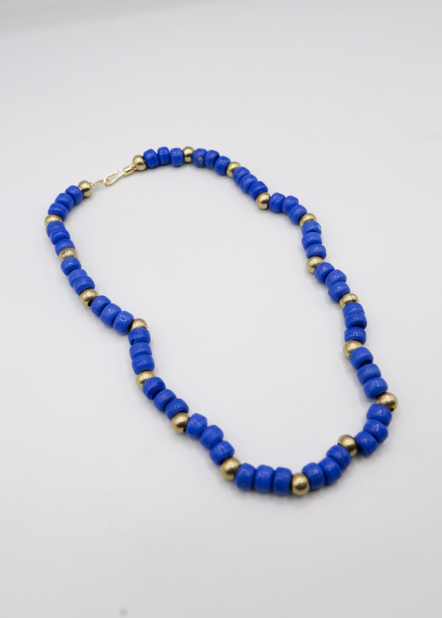 Blue & Brass Necklace
