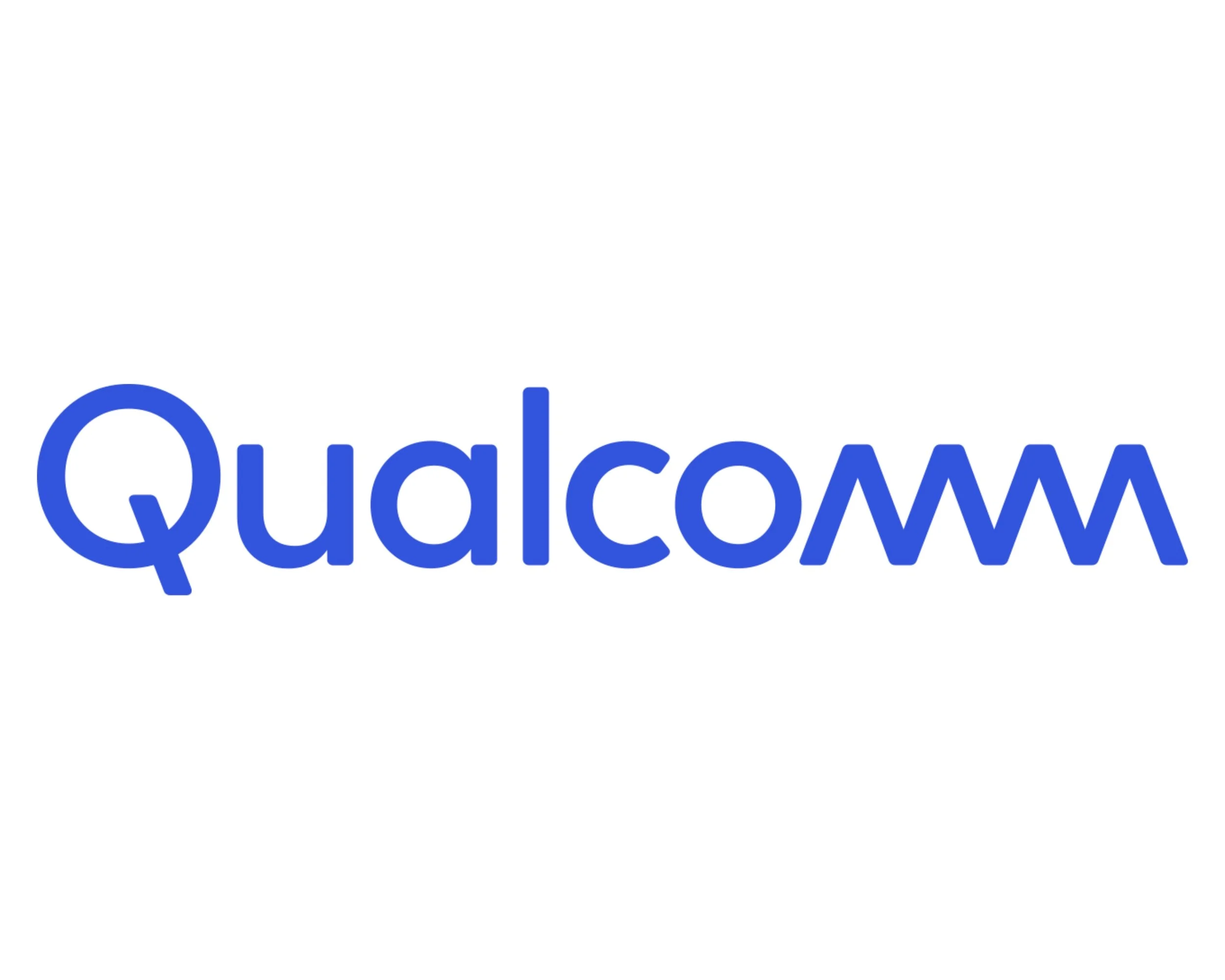 Qualcomm logo in blue text on a white background.