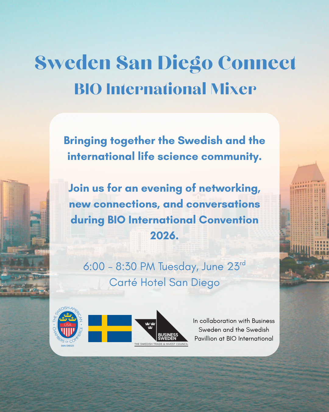 Swedish Pavilion at BIO International 2026