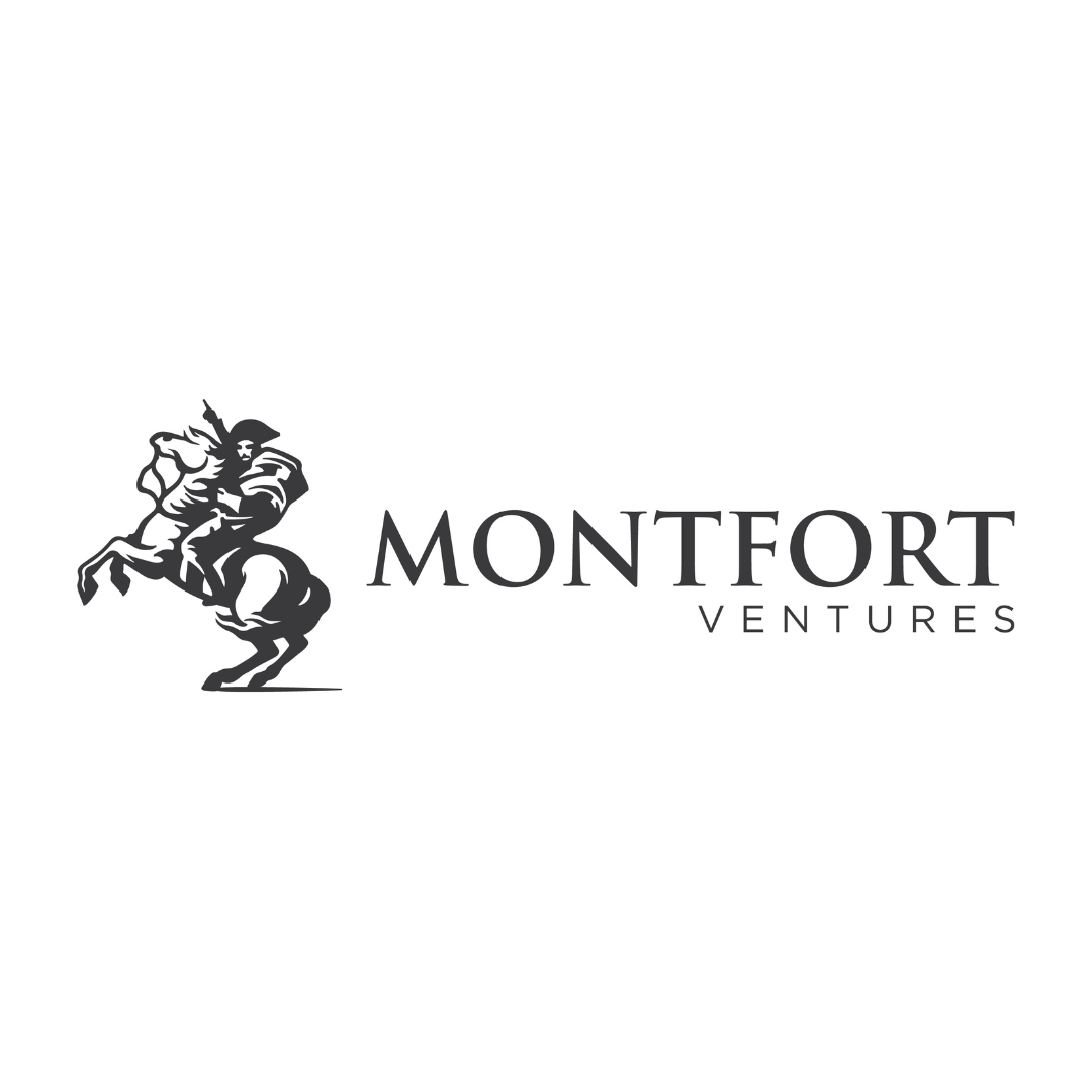 Logo of Montfort Ventures featuring a knight on a horse, with the company name to the right.