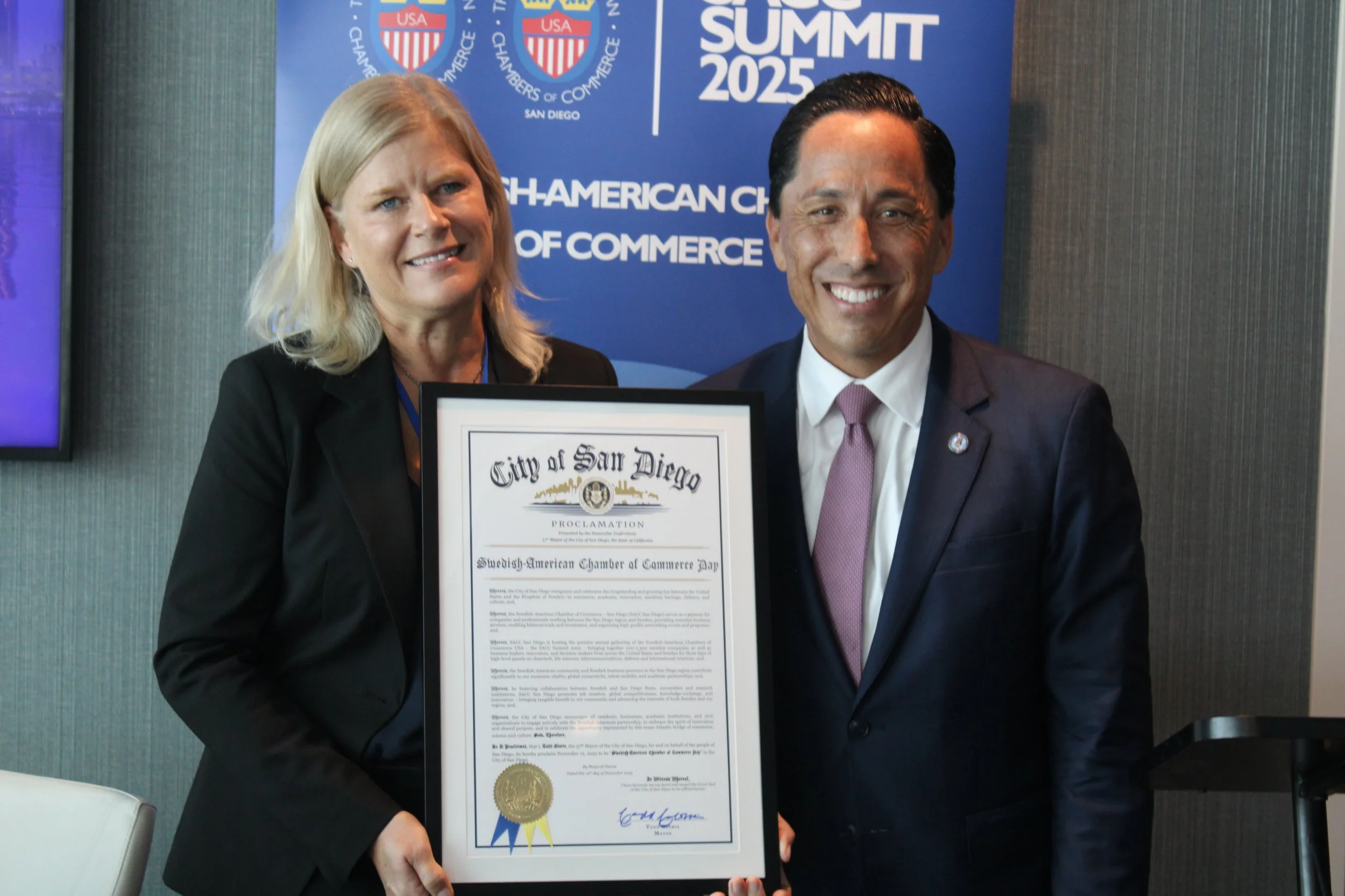 SACC San Diego Chamber of Commerce with San Diego Mayor Todd Gloria