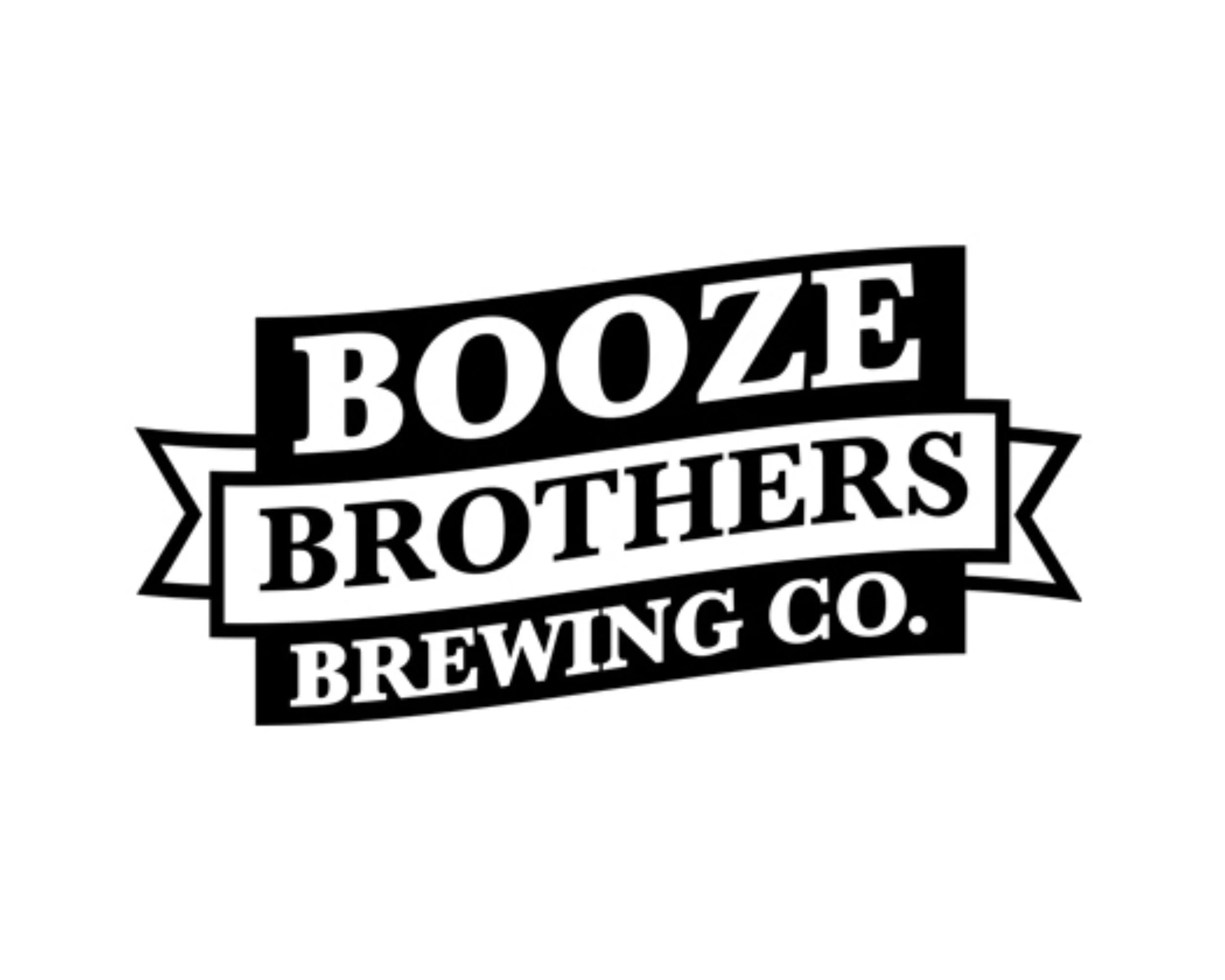 Black and white logo for Booze Brothers Brewing Co.