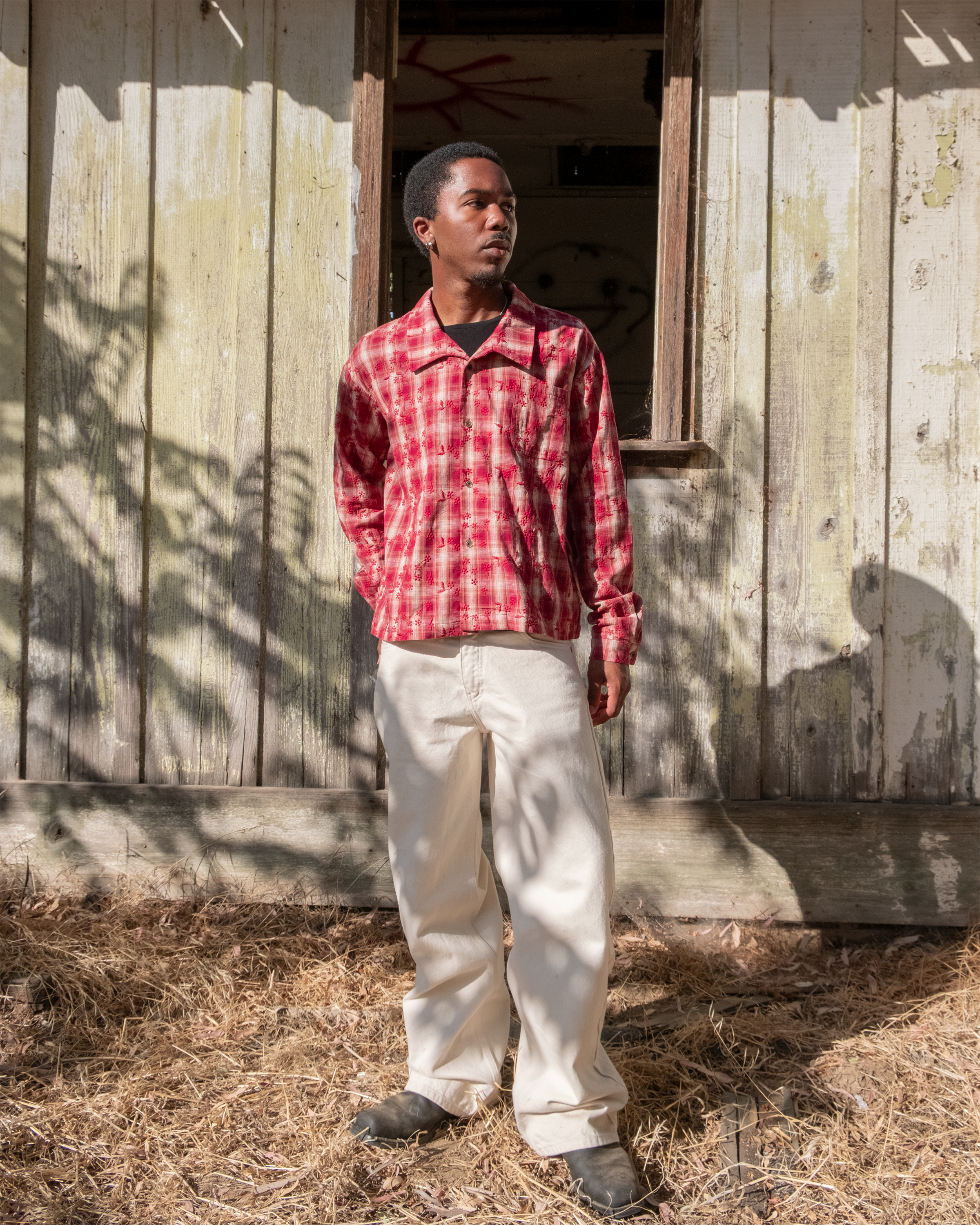 Cherry Red Flannel Long Sleeve