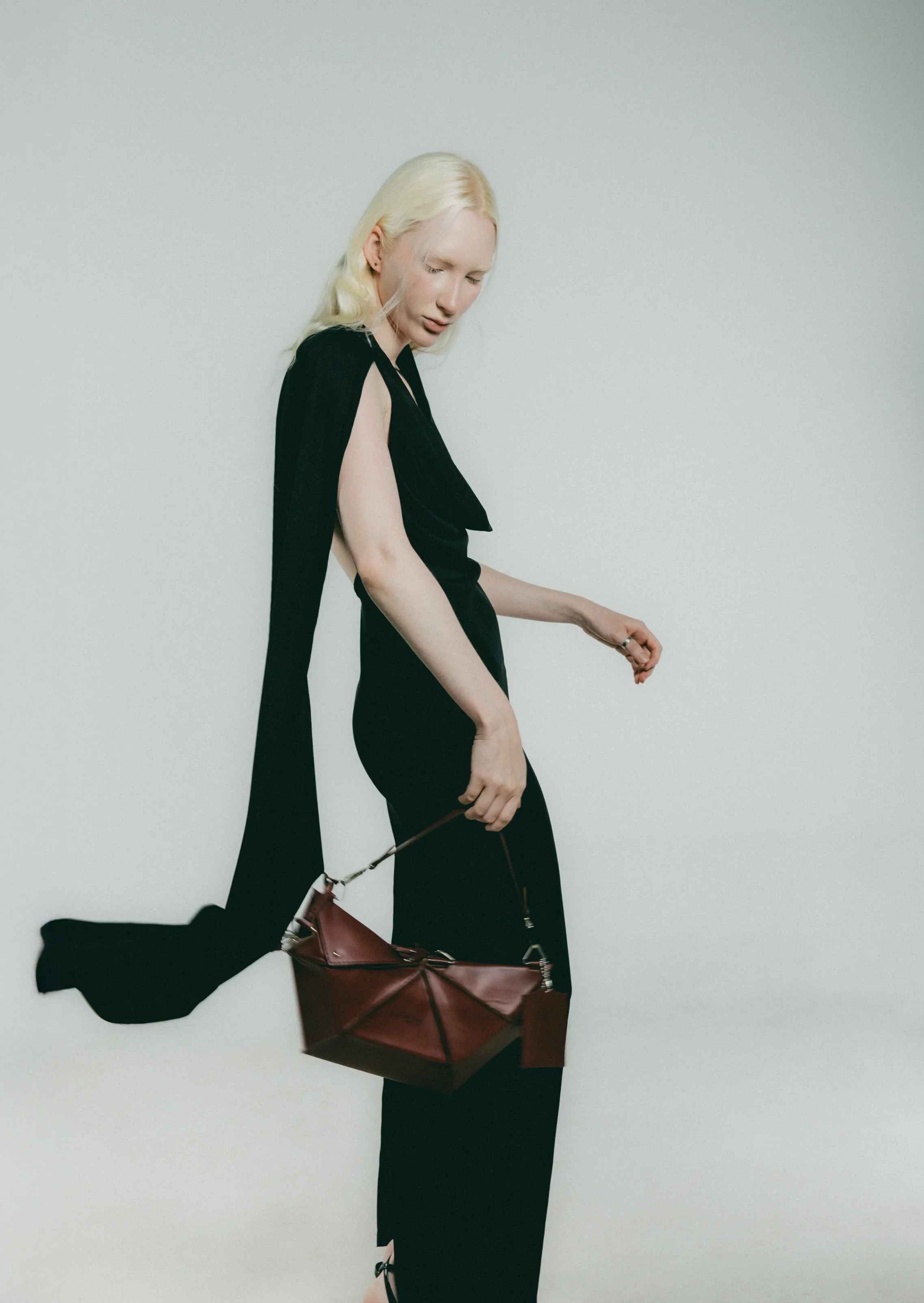 Quiet luxury editorial aesthetic featuring a model studio work. High fashion photography by SVS® Sibeli Velázquez. Photographer based in Mexico City, CDMX.