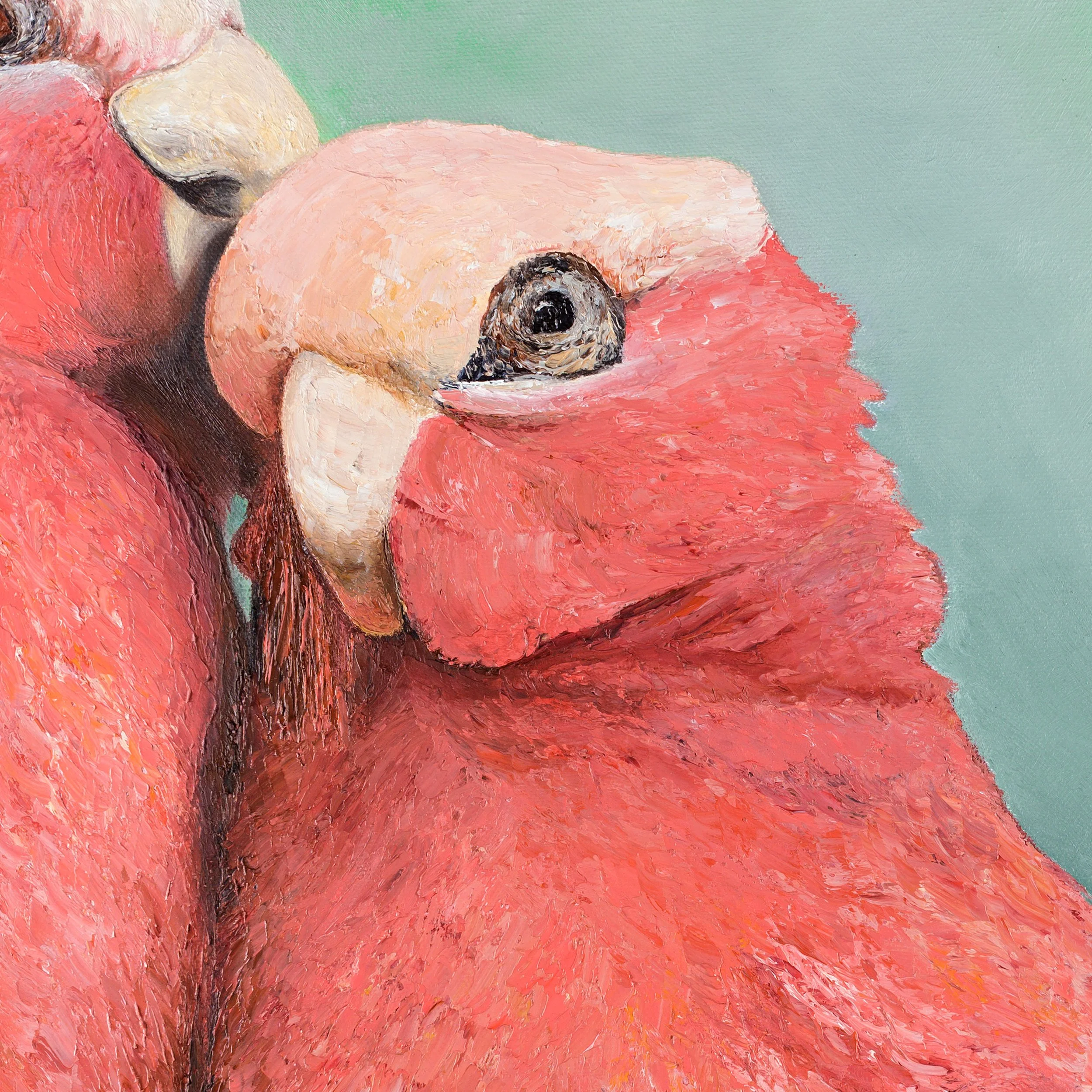 Close up on brush strokes