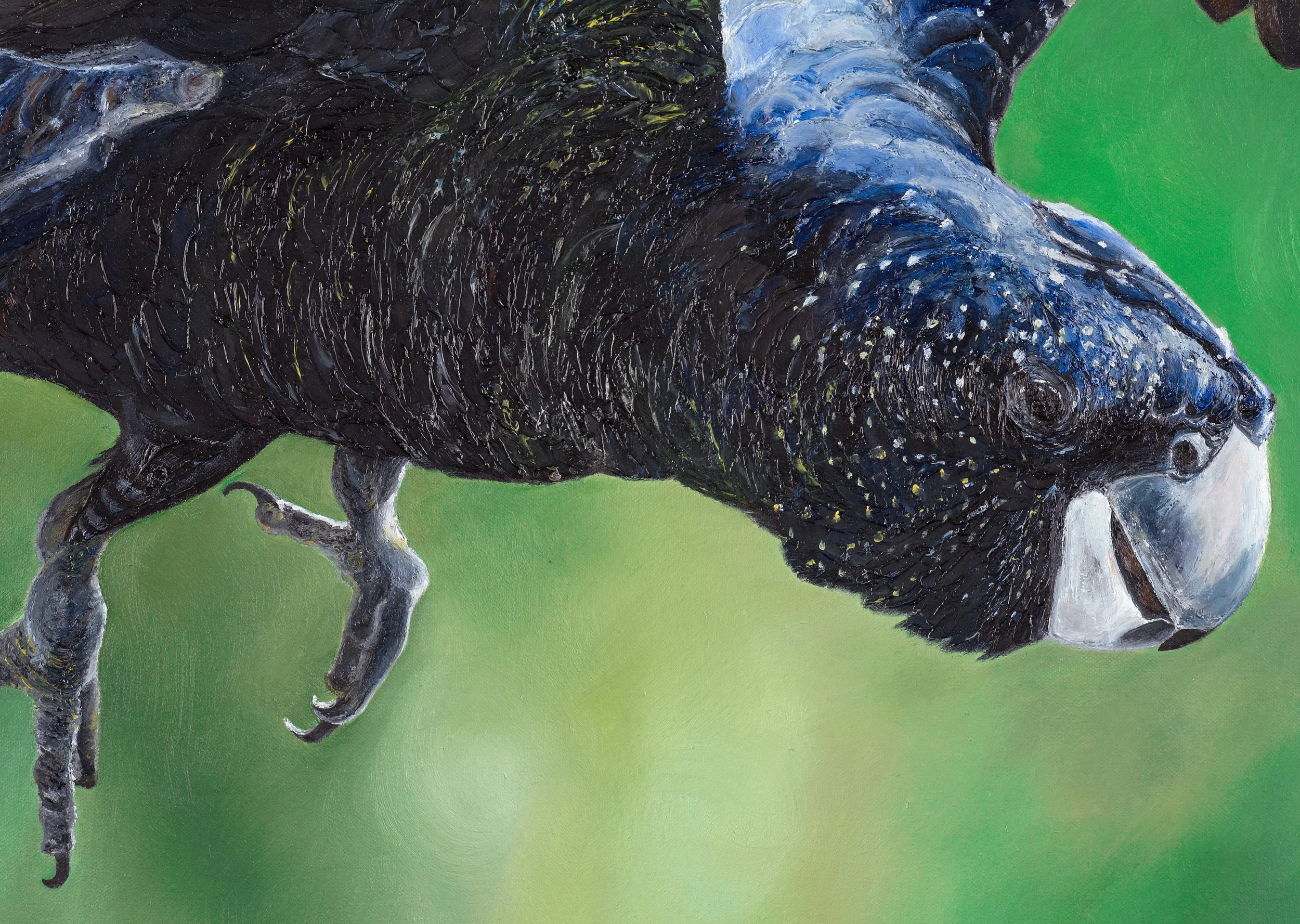 Close up on brush strokes