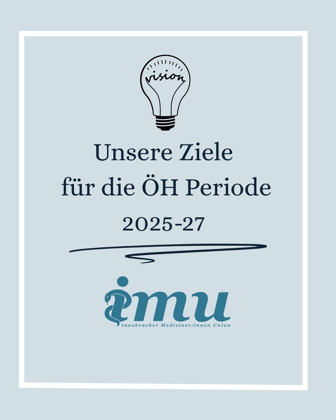 Ein kleiner Einblick, was unsere Ziele f&uuml;r die &Ouml;H-Periode 2025-27 sind. 😊