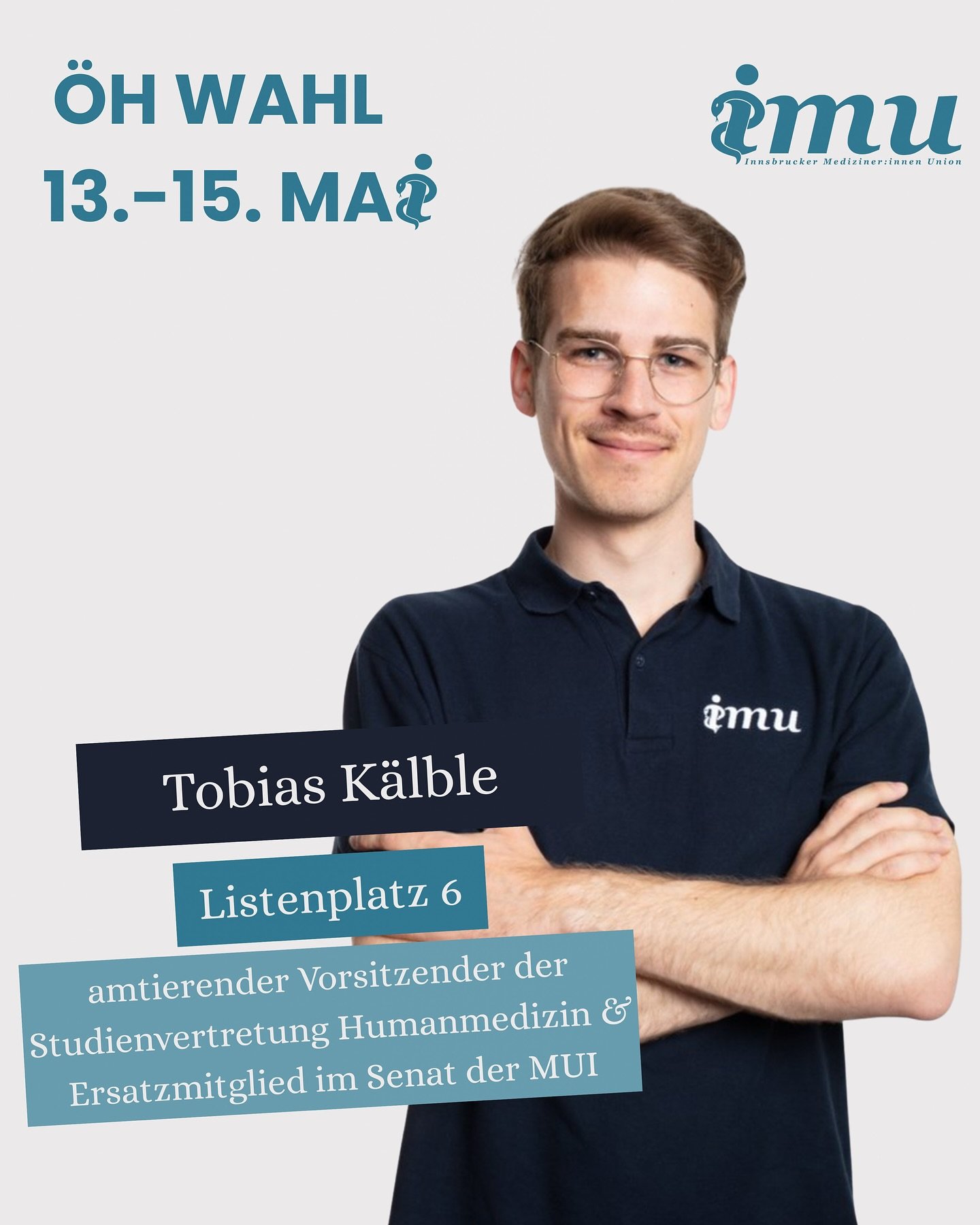 Unser Listenplatz 6:

Tobias K&auml;lble

&bdquo;Seit November 2022 engagiere ich mich in der StV Humanmedizin, seit Mai 2023 als stellvertretender Vorsitzender und seit Januar 2025 als Vorsitzender. In dieser Zeit durfte ich zahlreiche Funktionen &u