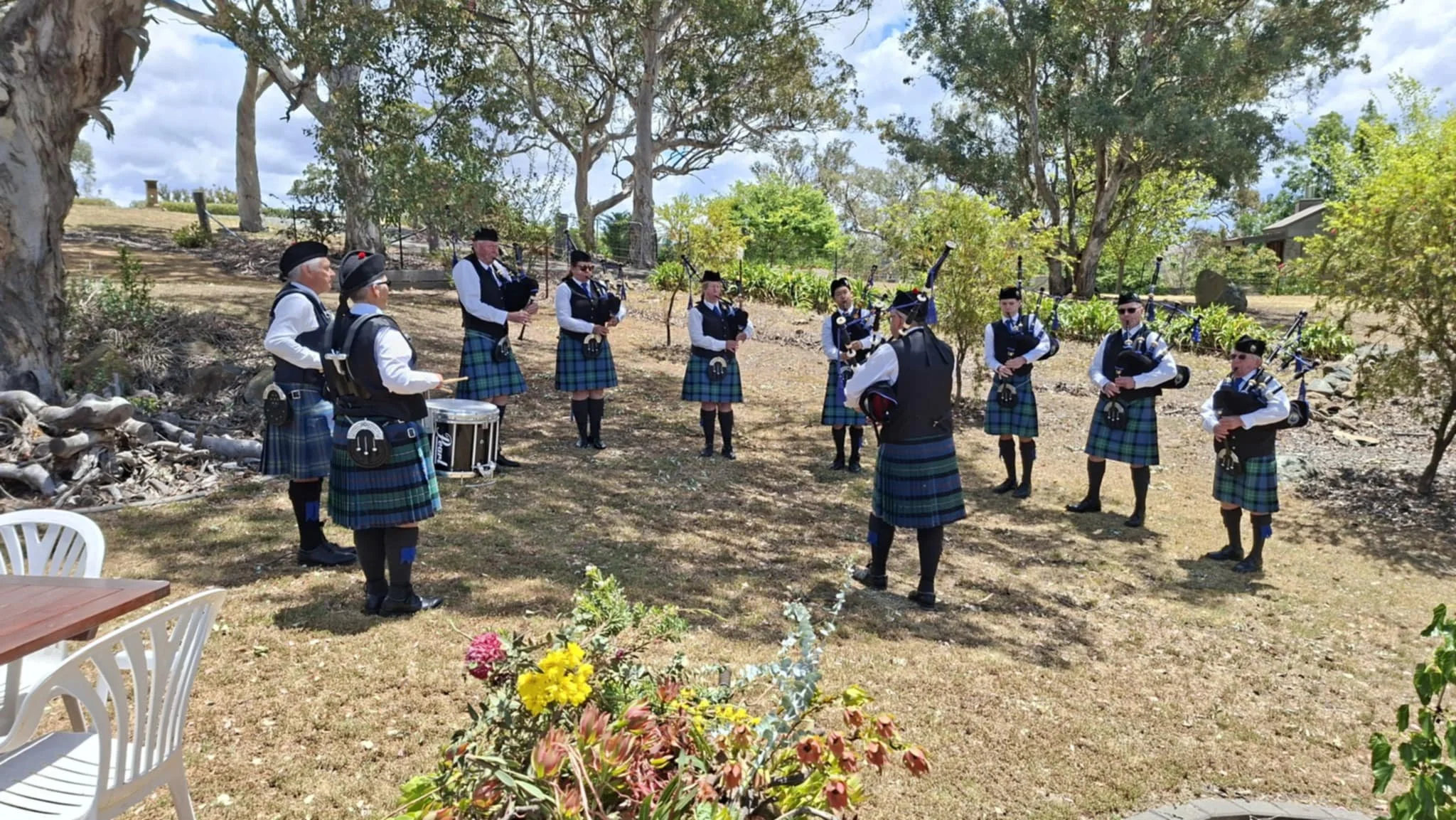 And bush drumming....