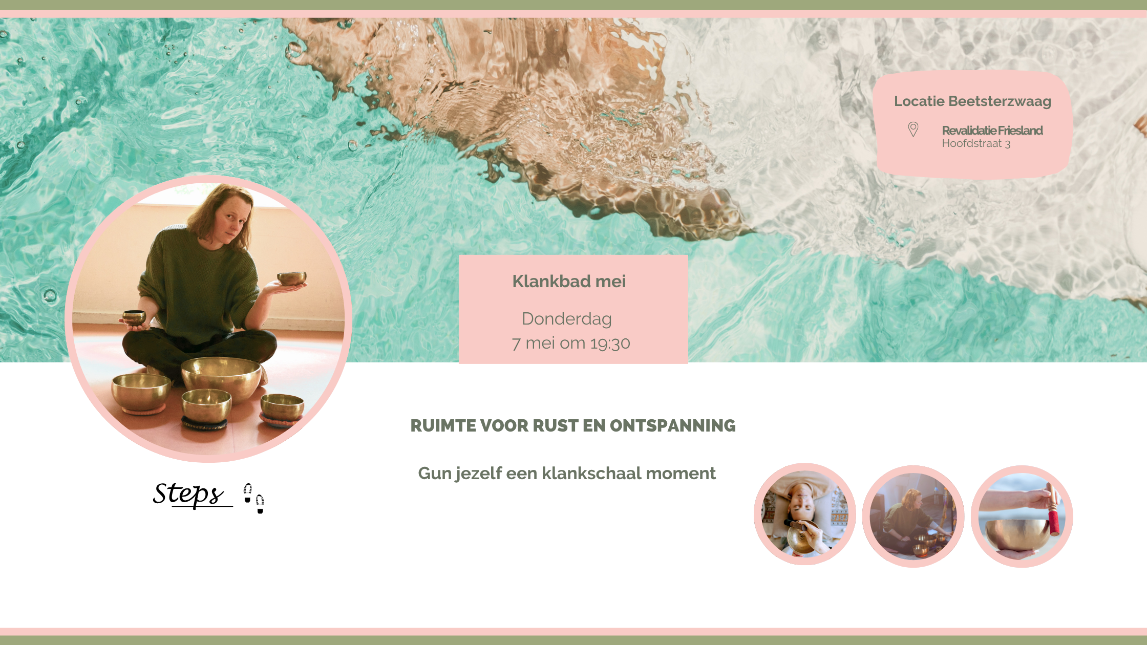 Water, klankschalen, klankbad