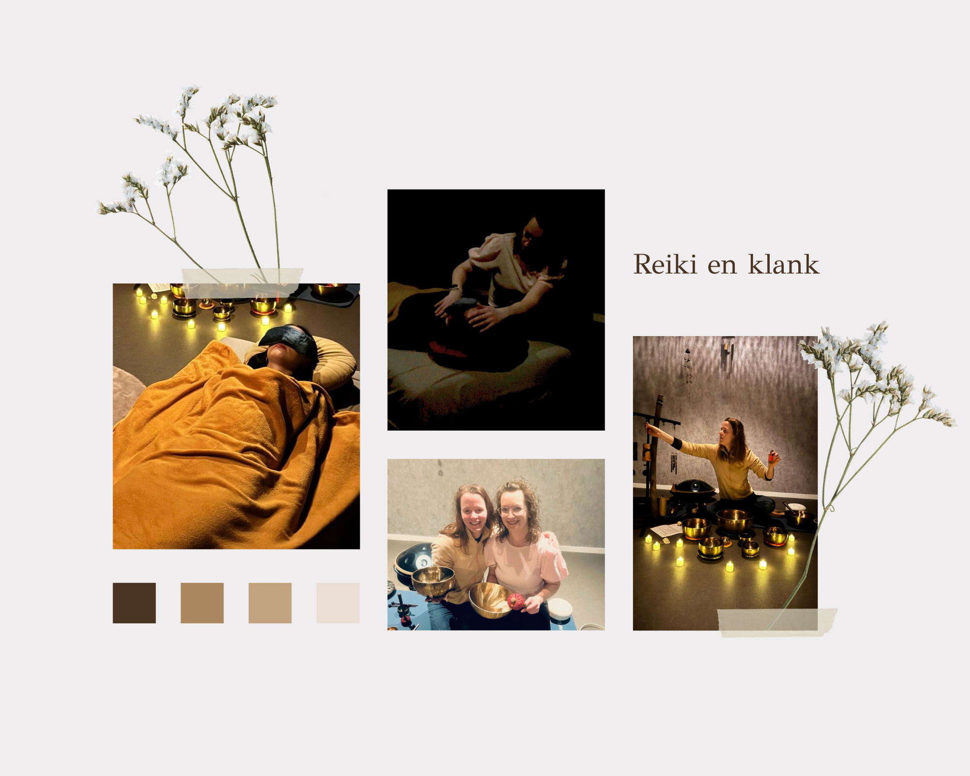 reiki, liggen, instrumenten, samen