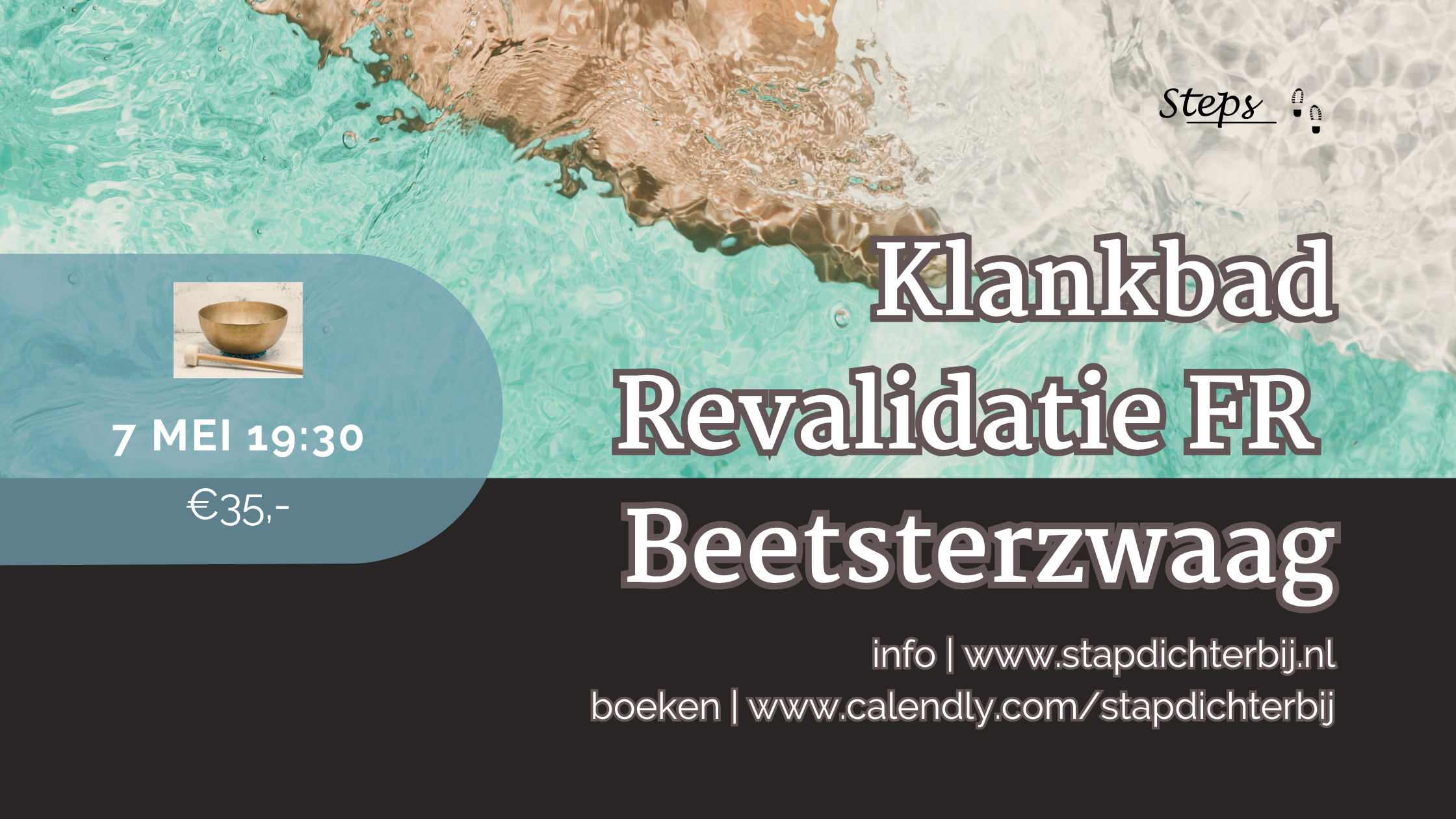 Klankschaal, water, persoon