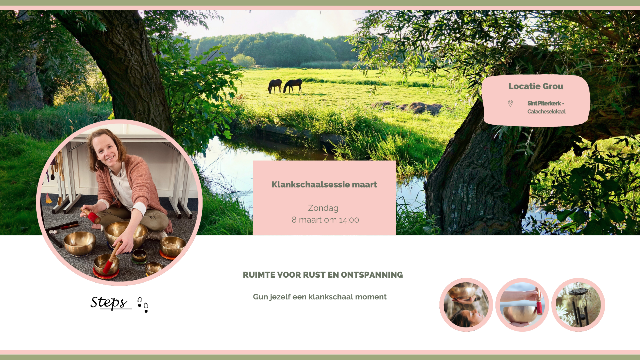 Groen weiland, lente, klank