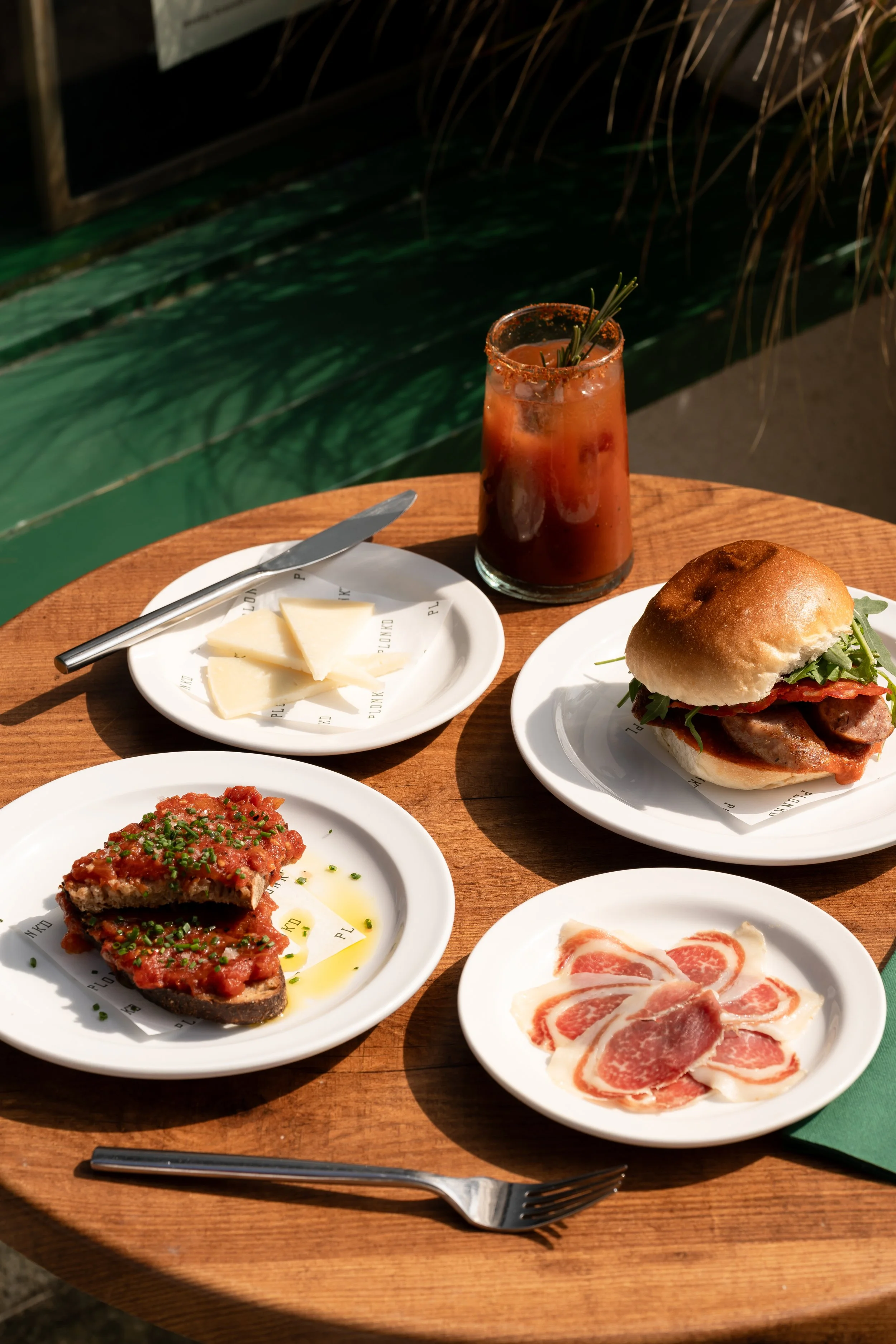 Spanish breakfast, manchego