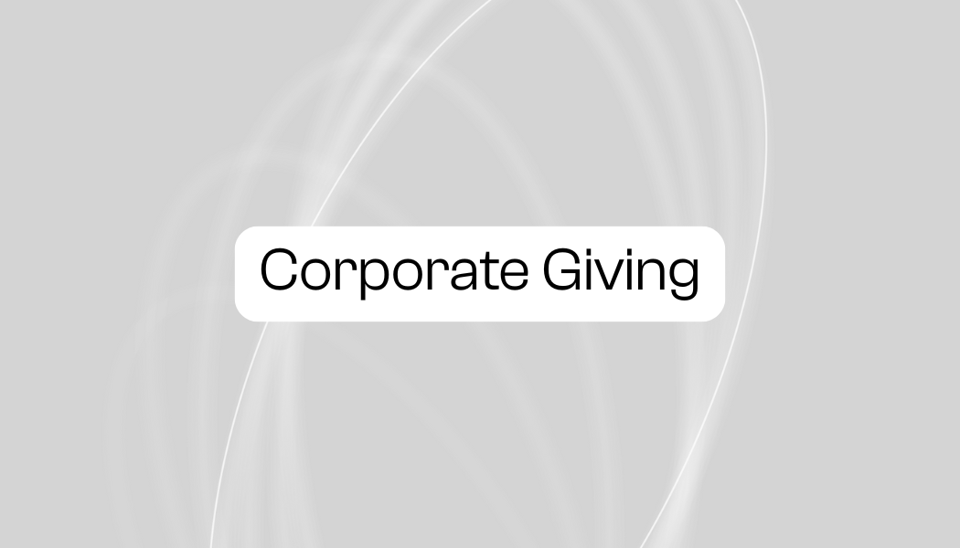 Corporate giving in text box