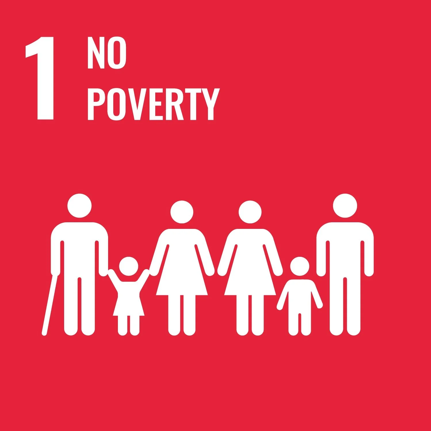 Illustration of diverse people receiving food, housing, and financial aid, representing efforts to end poverty worldwide.
