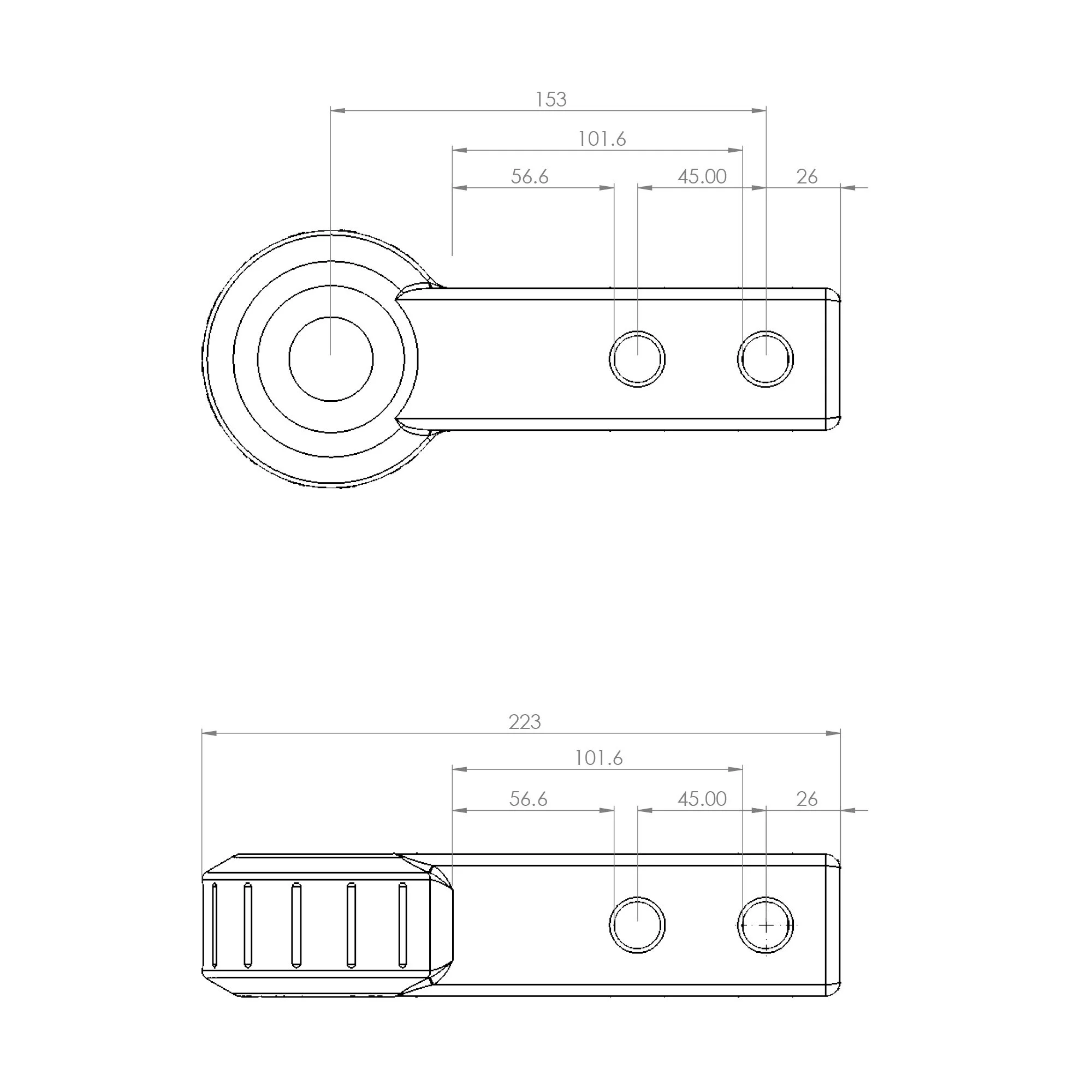 Aluminium Rope Friendly Recovery Hitch  (Extended)_Drawing_2024.jpg