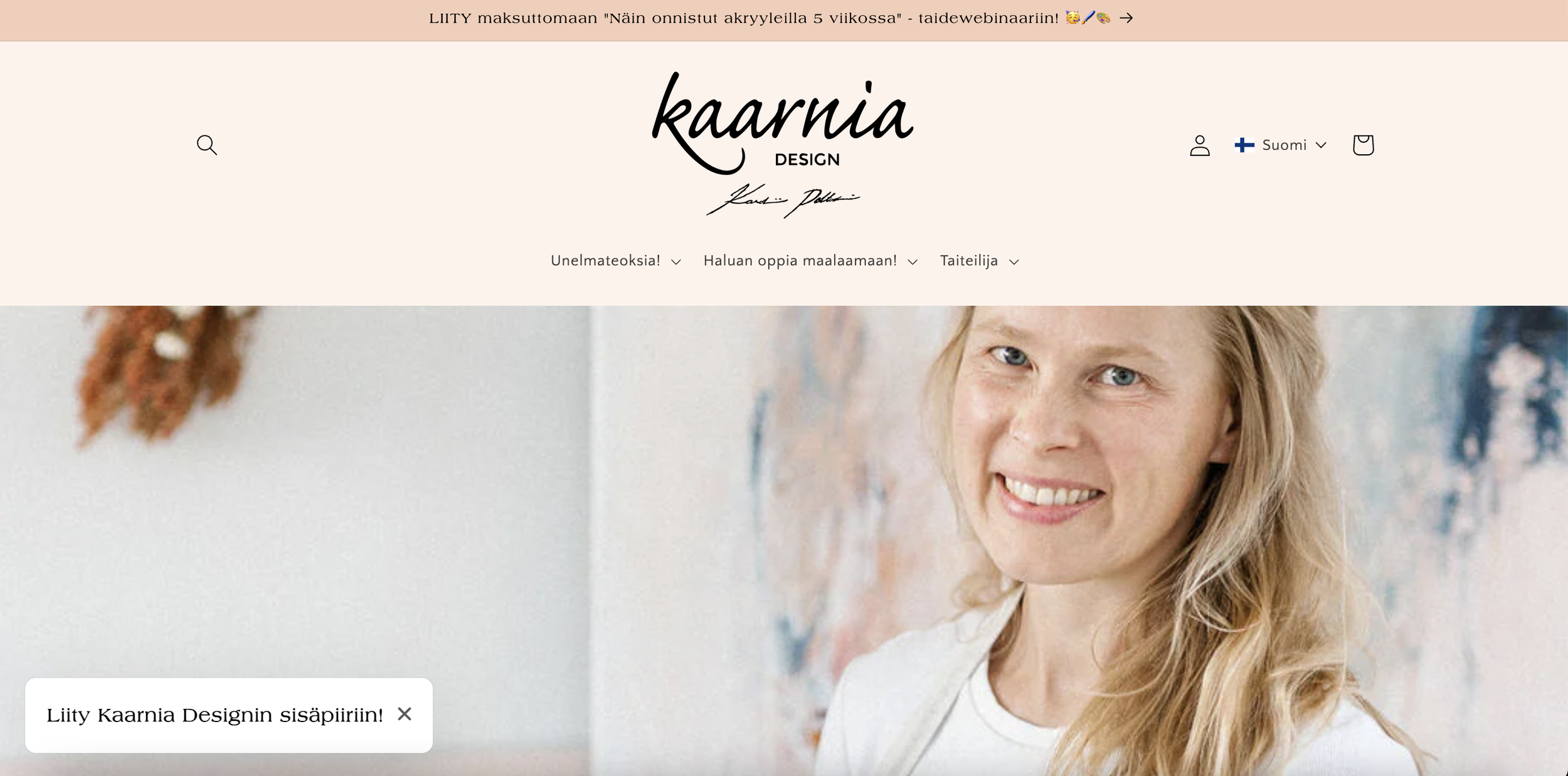 Shopify verkkokaupan perustaminen Kaarnia Designille