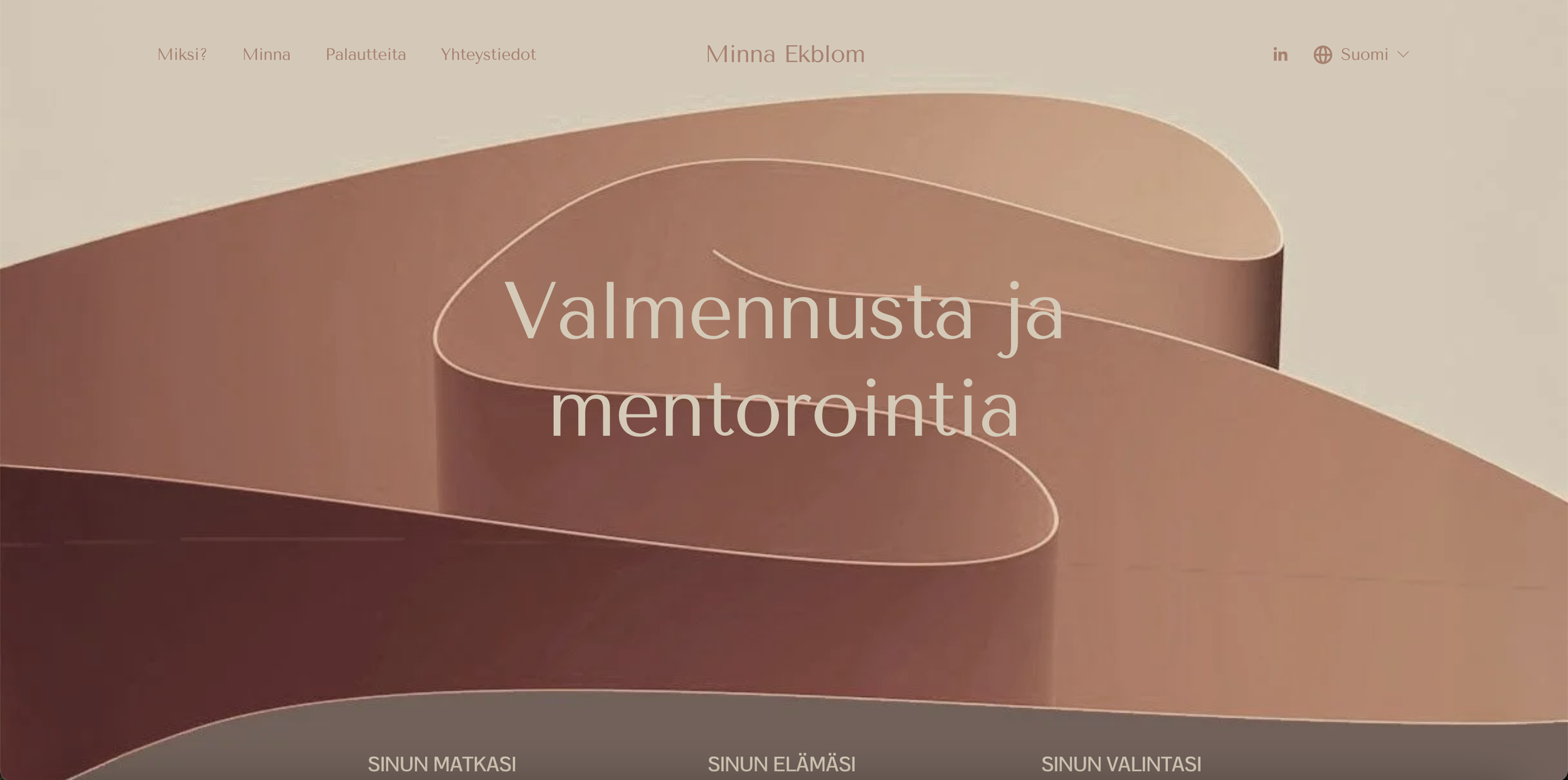 Minna Ekblom -valmentajalle kotisivut